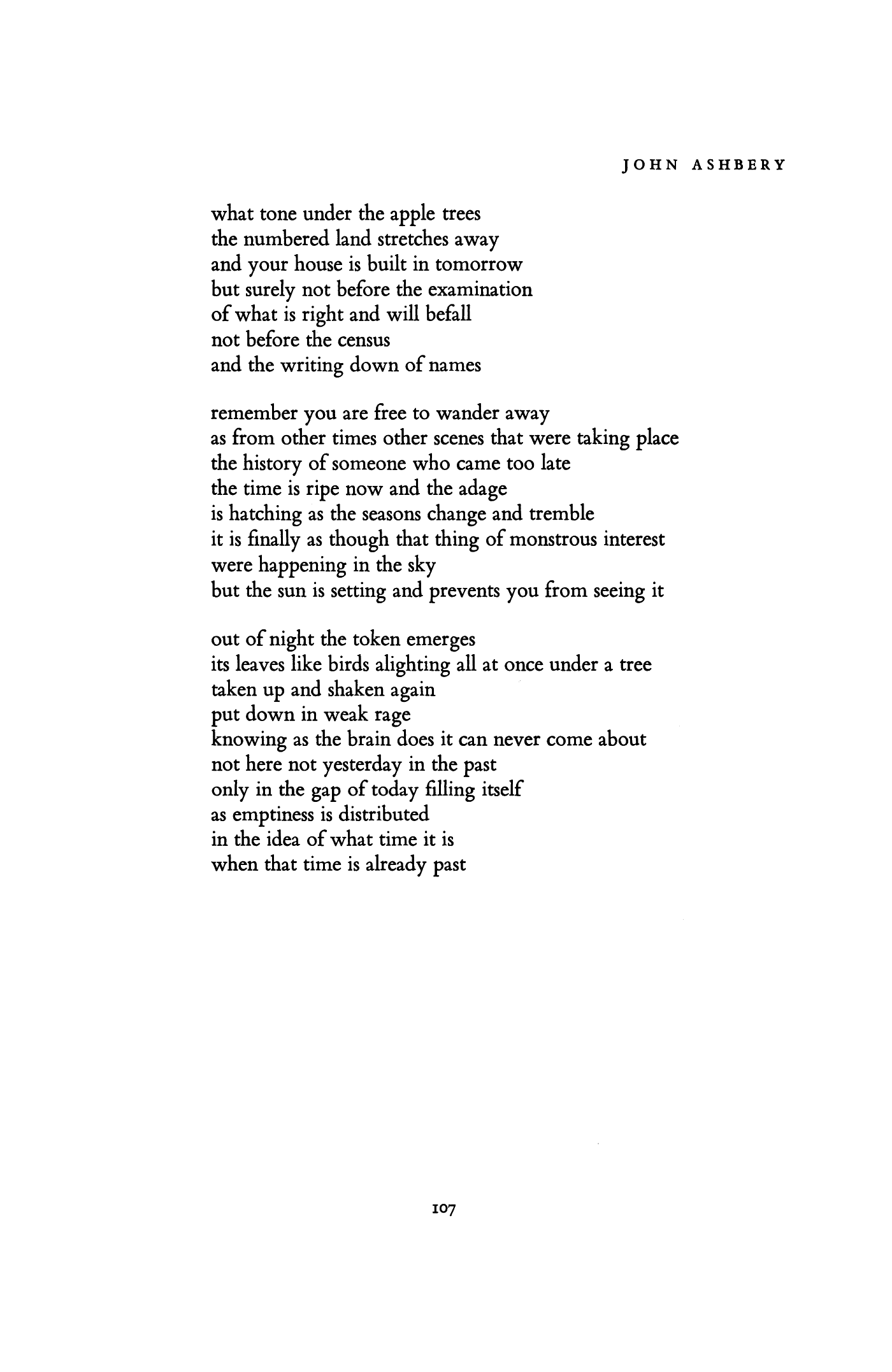 John Ashbery as you came from the holy land John Ashbery as you came from the holy land