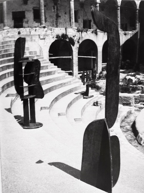 David Smith, “Voltri” sculptures in Roman amphitheater, Spoleto, Italy, 1962