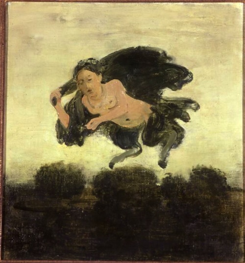 Albert York, Flying Figure, oil on canvas, circa 1968,  14 x 13 in.  Sheldon Memorial Art Gallery, University of Nebraska-Lincoln