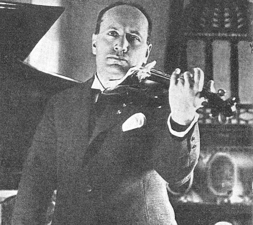 Mussolini with Violin