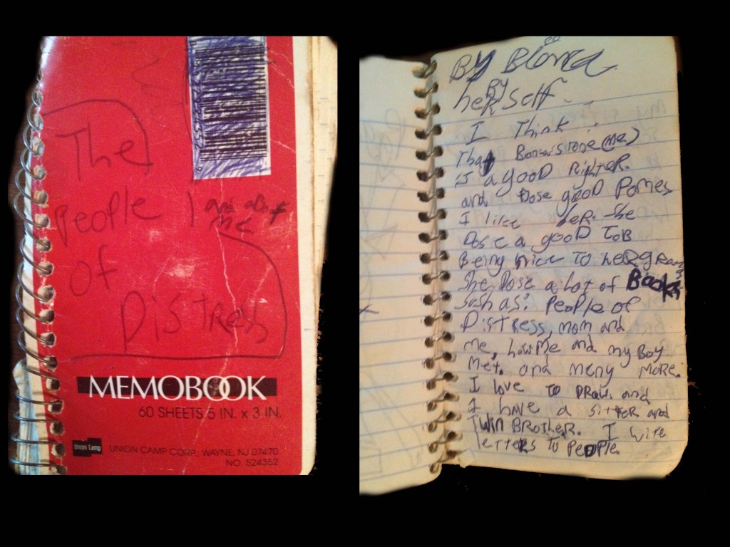 One of my early journals; age 9.