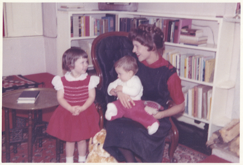 Sylvia Plath and her children at Court Green, fall 1962.  Photograph by Susan O’Neill Roe.