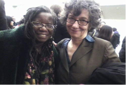 Sandra Payne (artist) and Lee Briccetti, Cuny Chapbook Festival, 2012, photograph by Patricia Spears Jones.