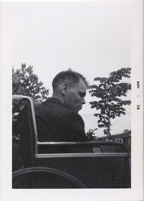 Larry Eigner, photo circa April 1962.