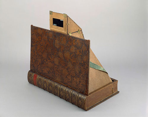 Book-form camera obscura from the Nekes collection, via the Getty's Open Content Program