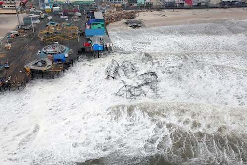 Aerial views of the damage caused by Hurricane Sandy to the New Jersey coast taken during a search and rescue mission by 1-150 Assault Helicopter Battalion, New Jersey Army National Guard, Oct. 30, 2012. Courtesy of Creative Commons