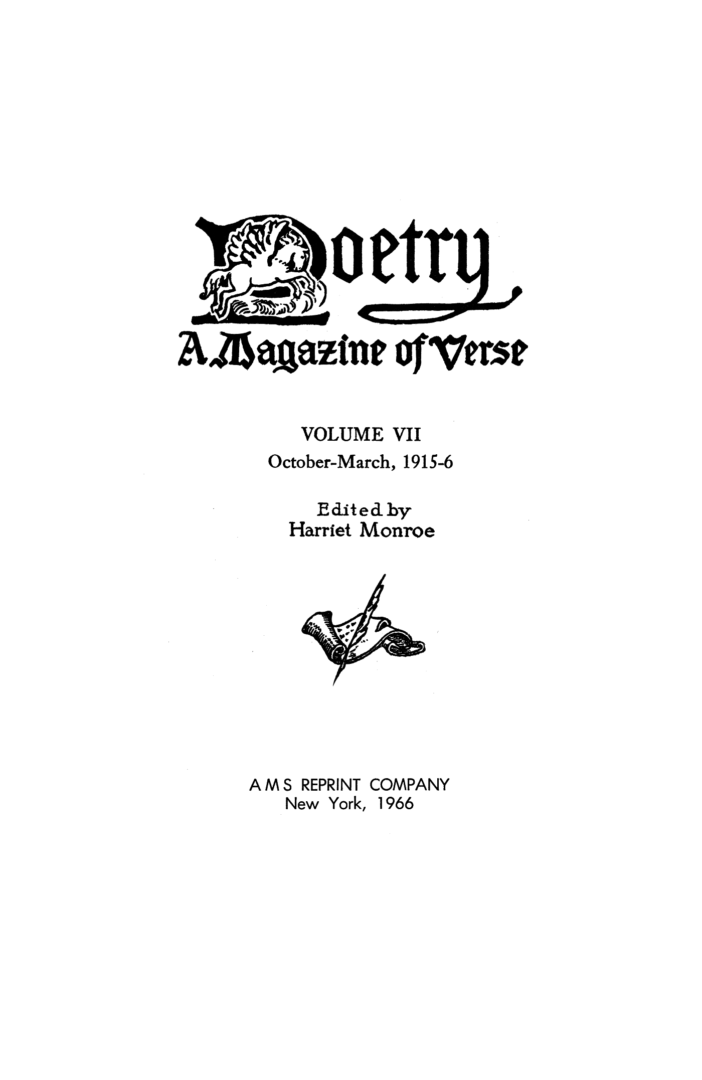 Poetry Magazine Archive Page