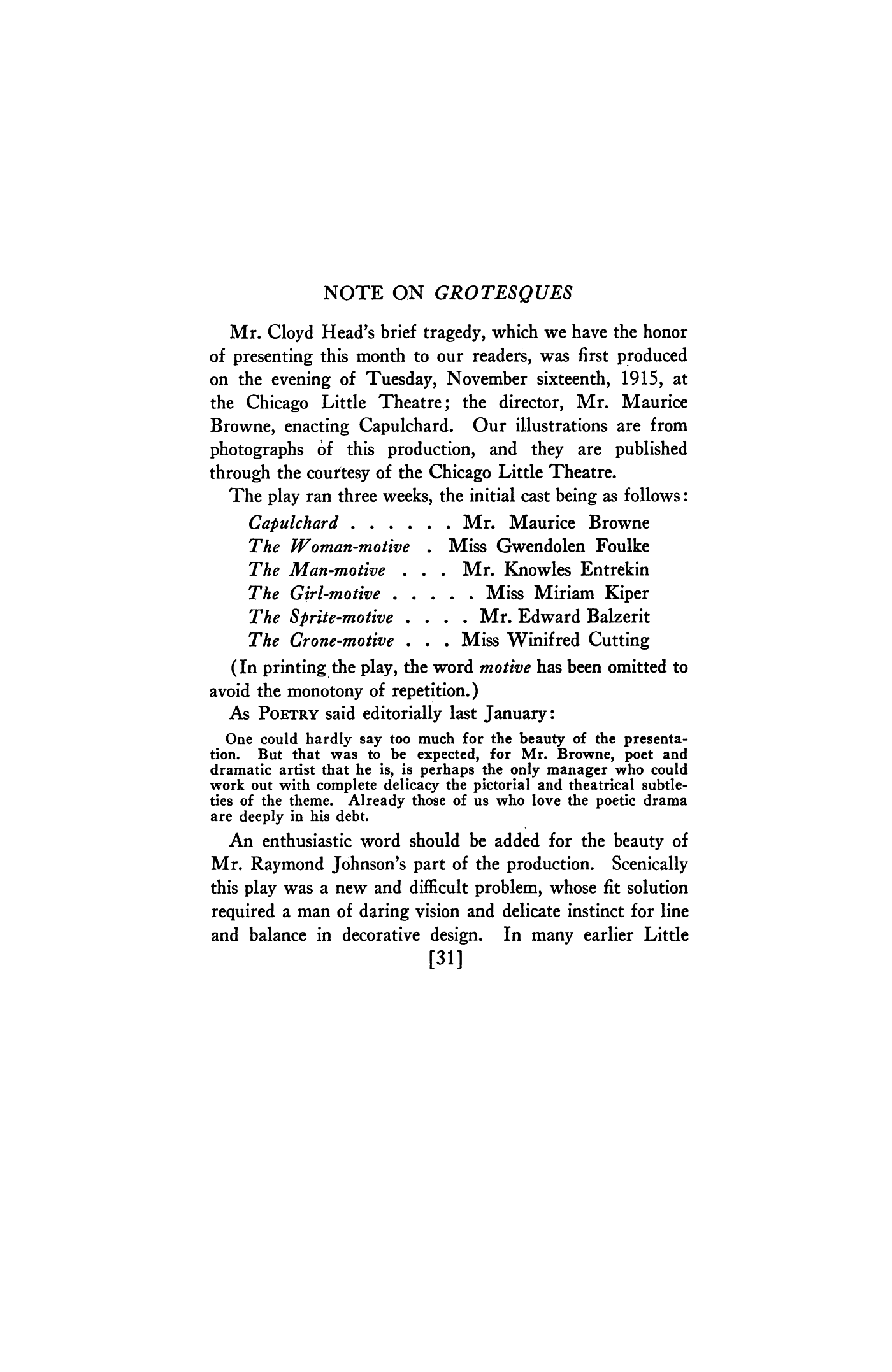 Note on Grotesques (With Cloyd Head)