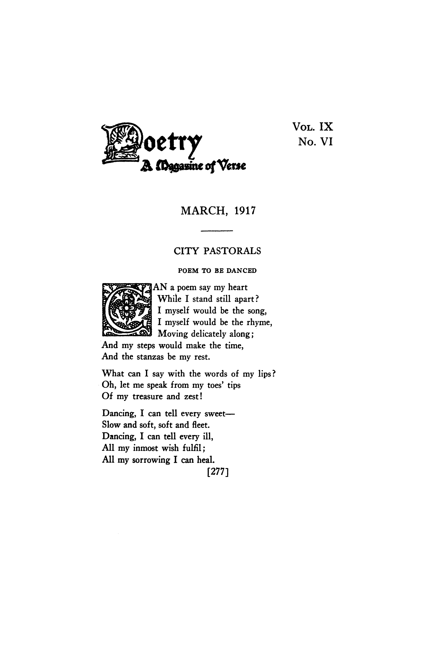 Poem to Be Danced