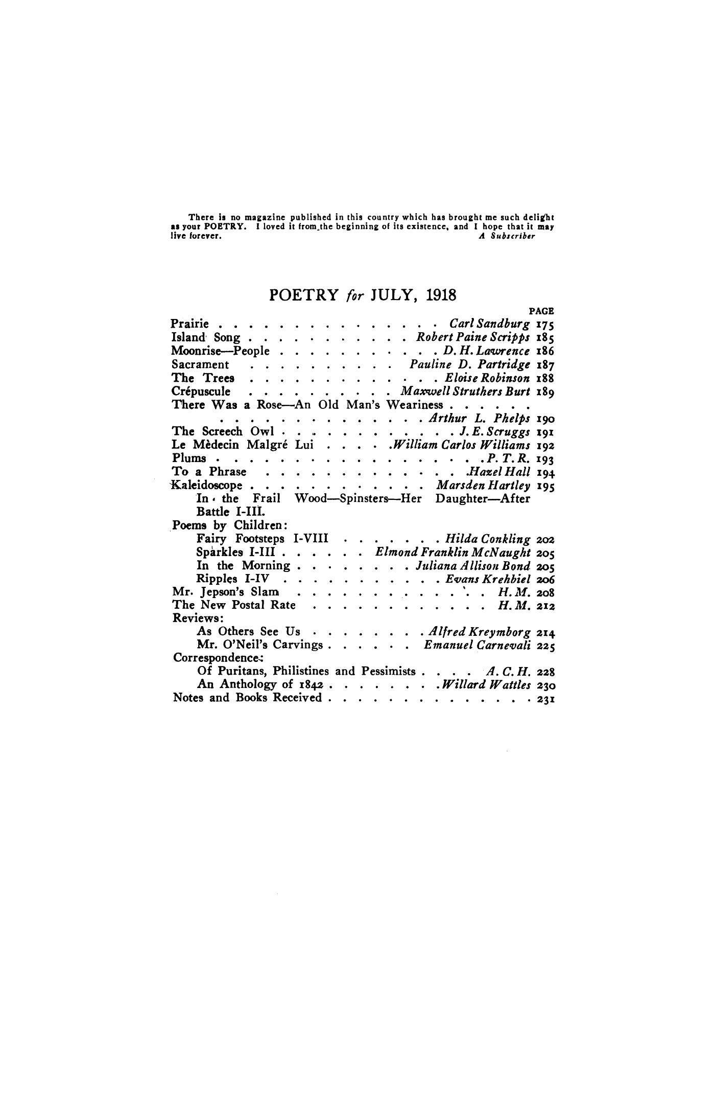 Poetry Magazine Archive Page