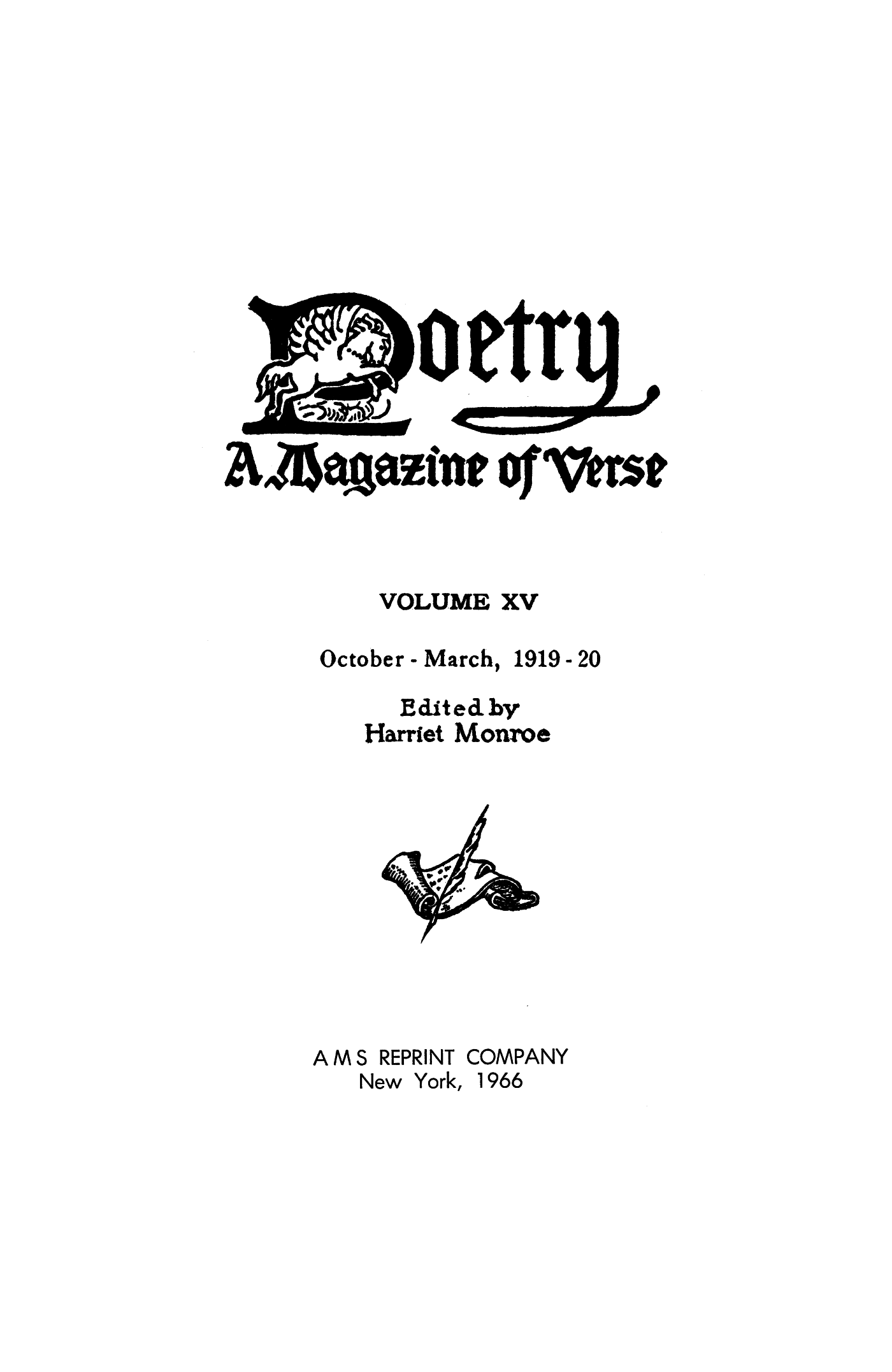 Poetry Magazine Archive Page