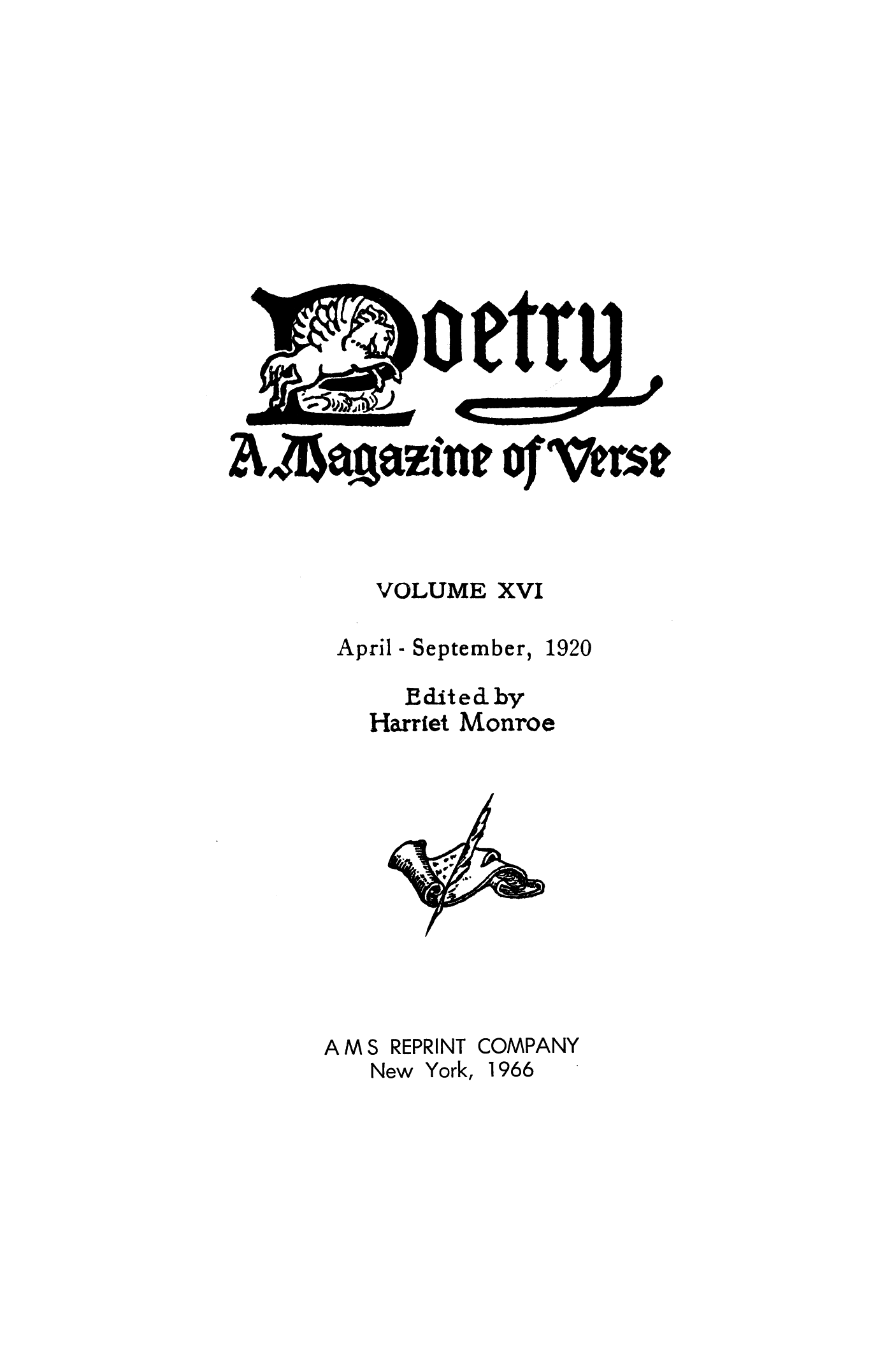 Poetry Magazine Archive Page