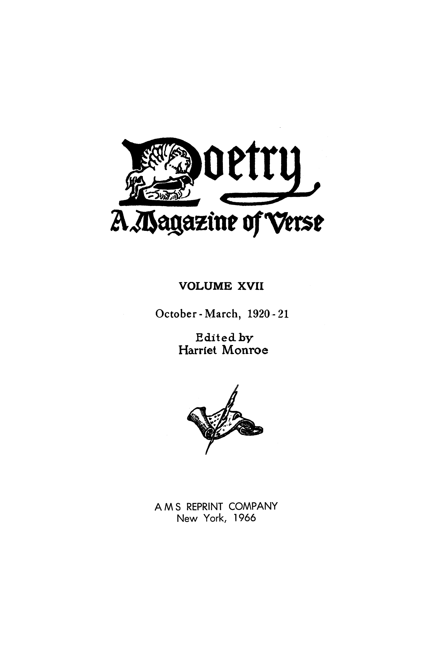 Poetry Magazine Archive Page