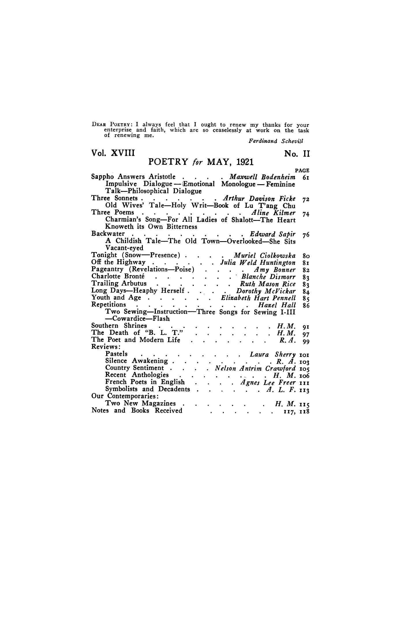 Poetry Magazine Archive Page