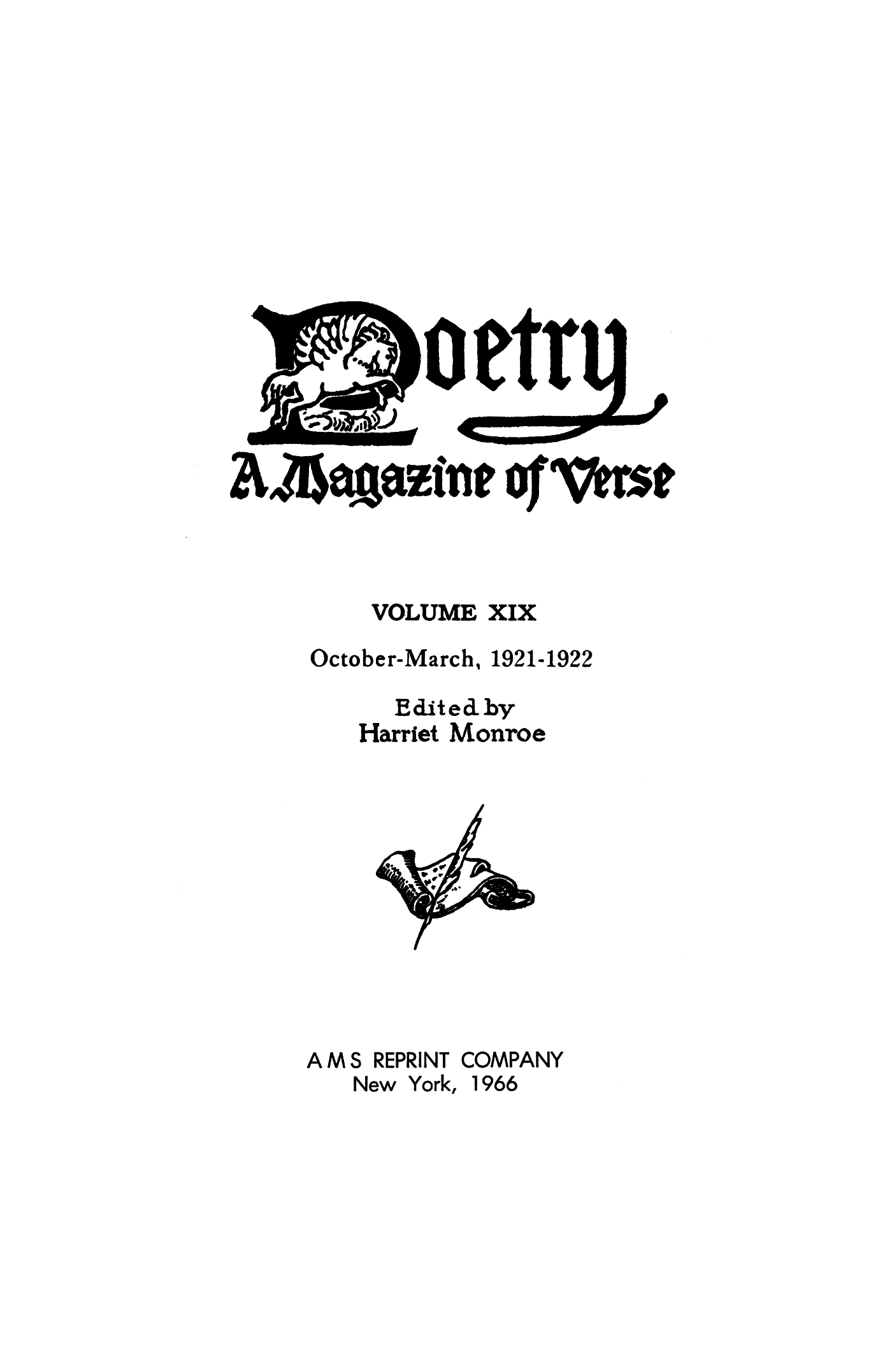 Poetry Magazine Archive Page