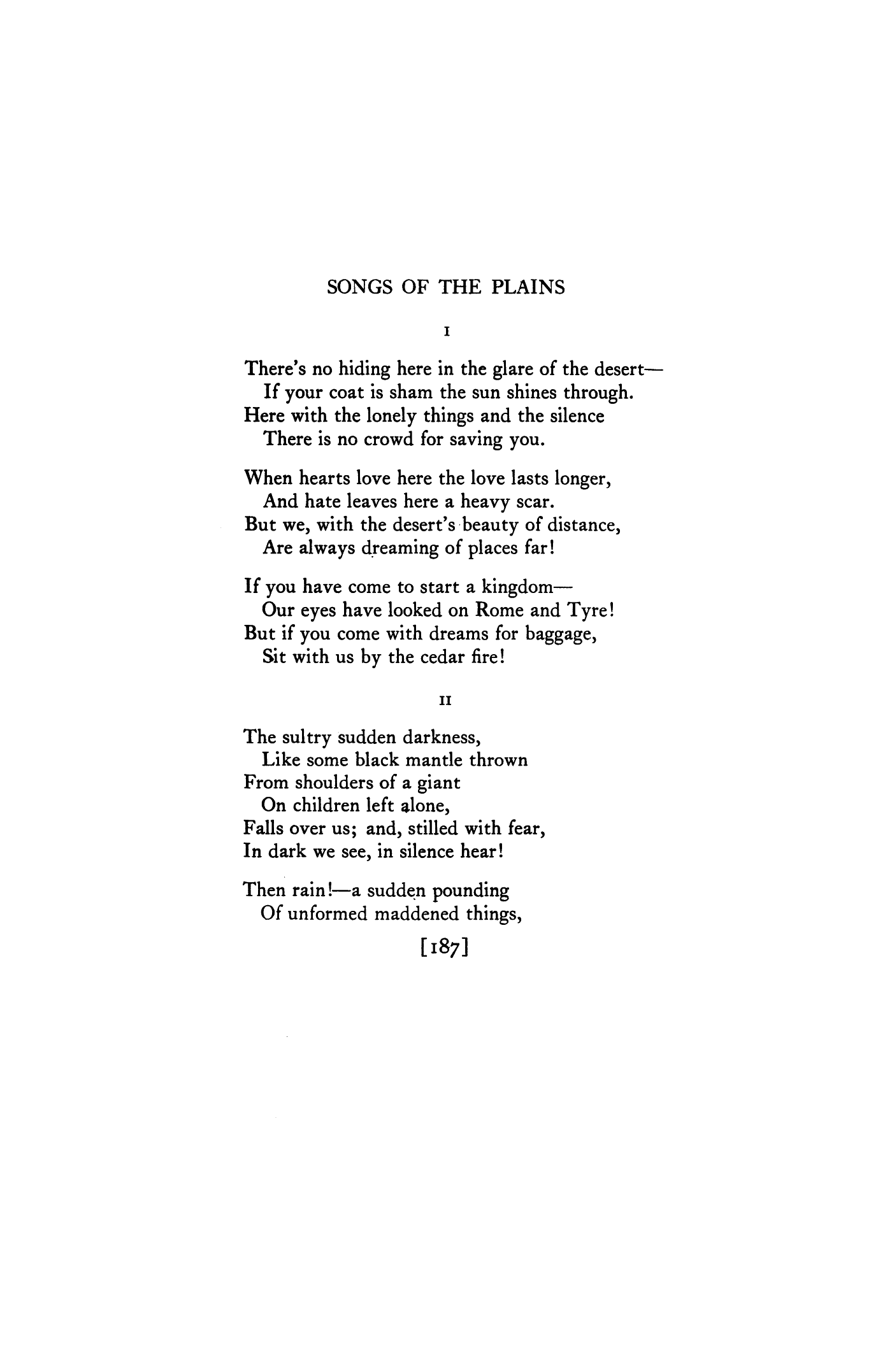 Songs of the Plains