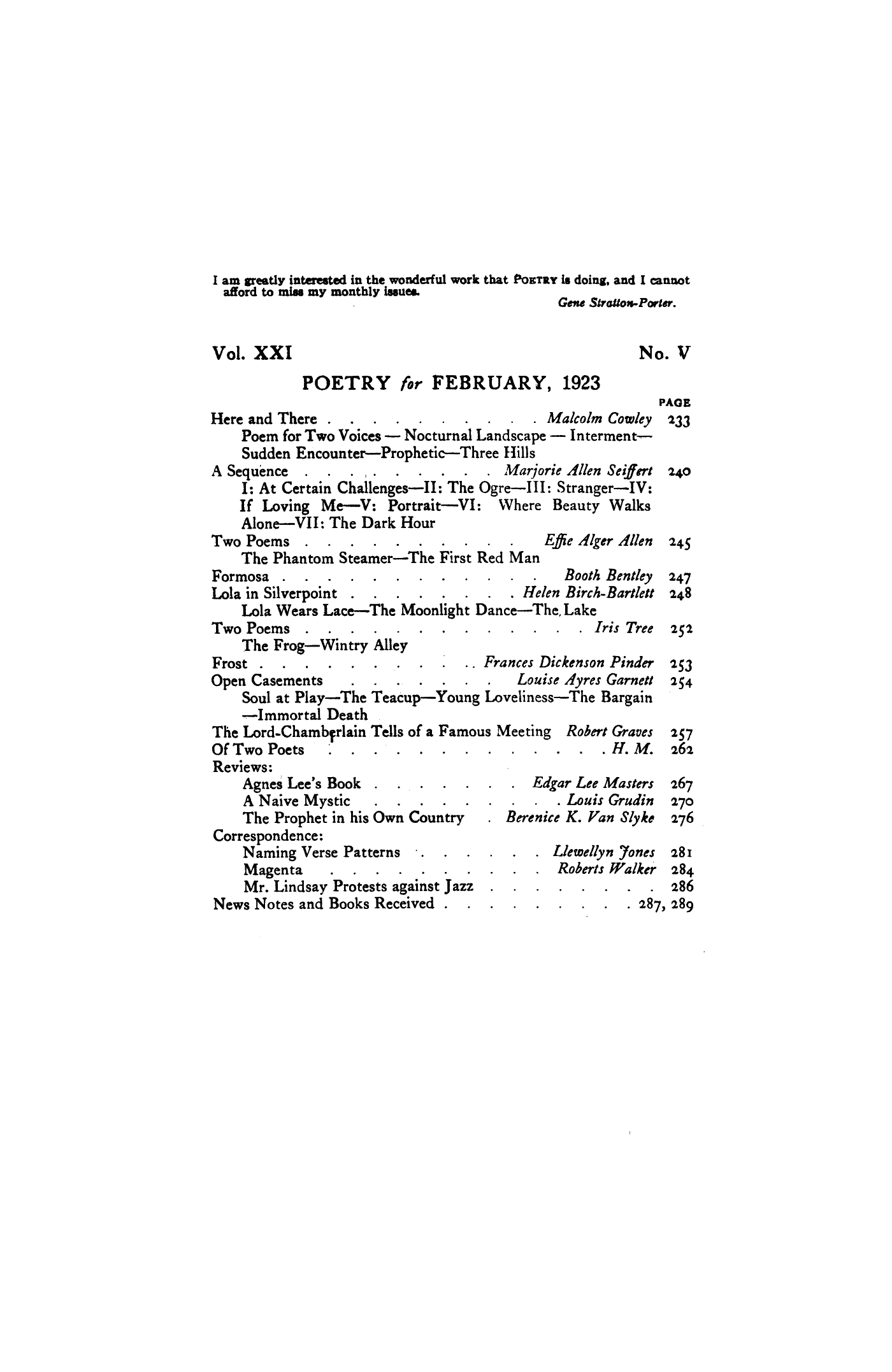 Poetry Magazine Archive Page