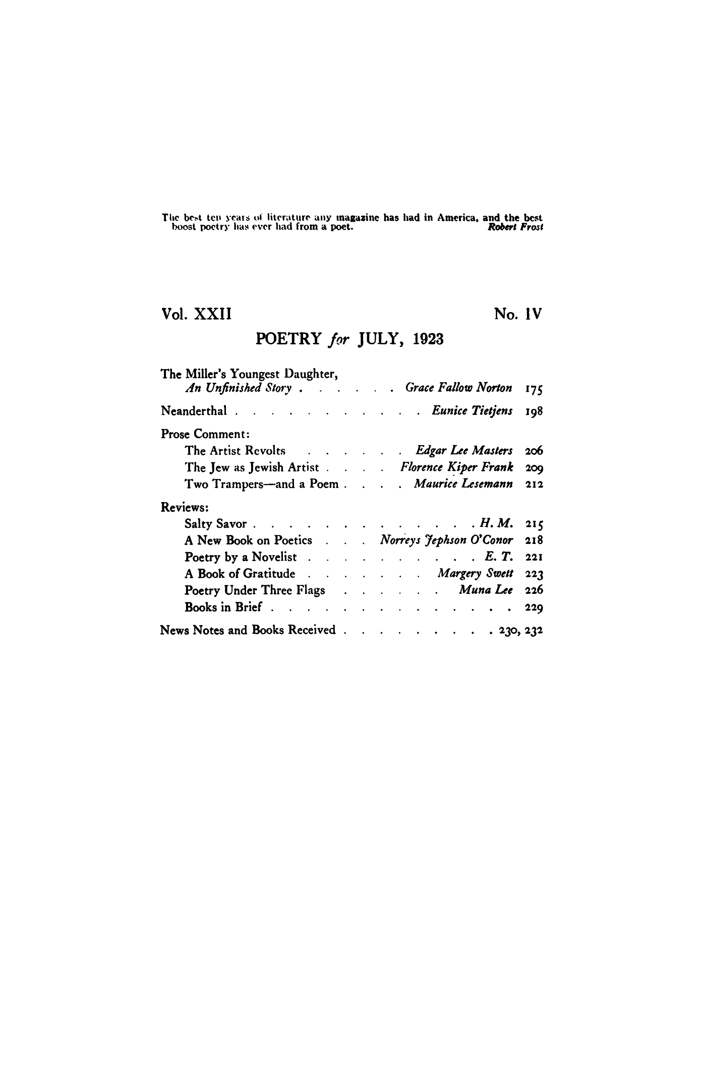 Poetry Magazine Archive Page