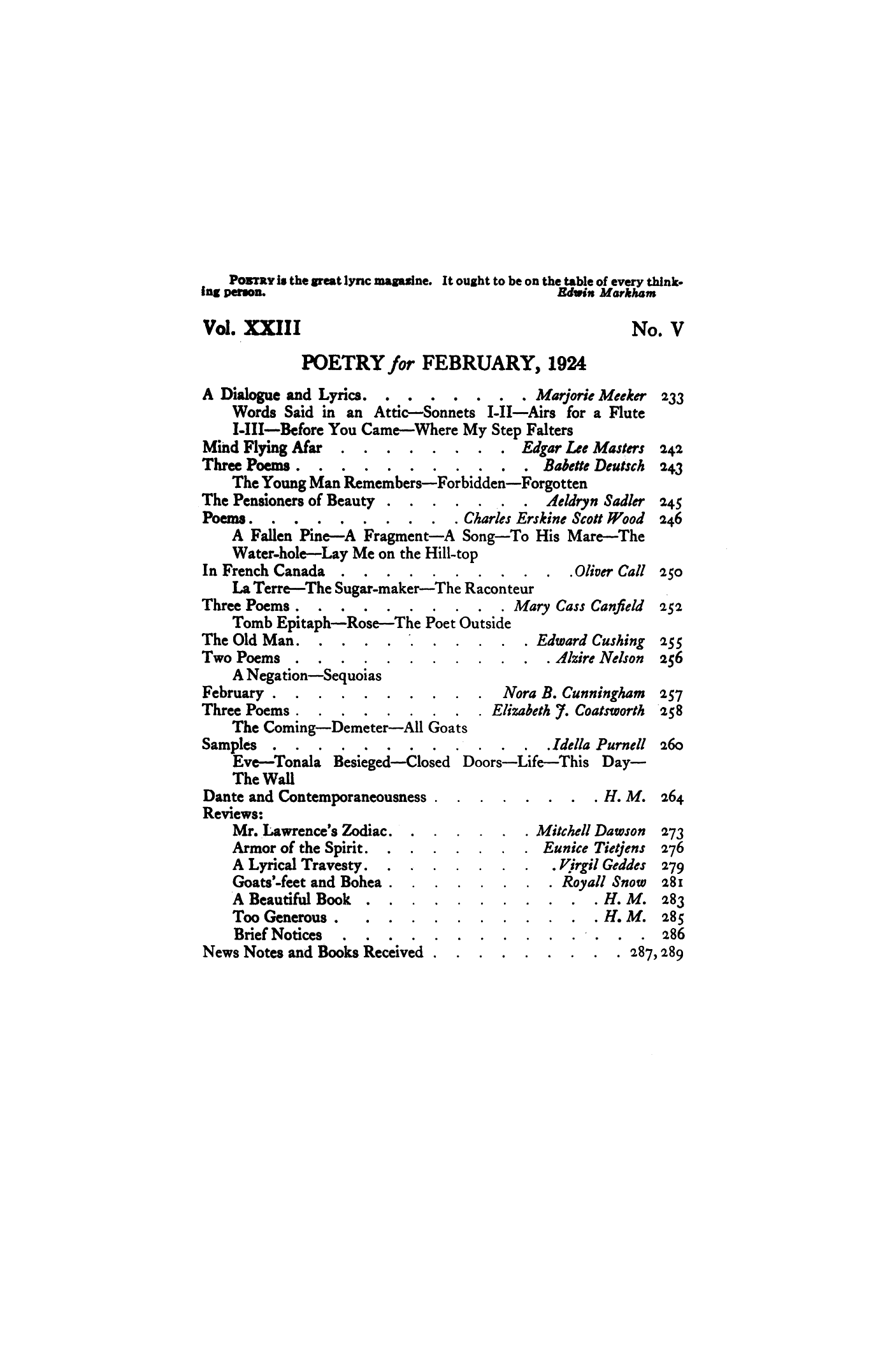 Poetry Magazine Archive Page