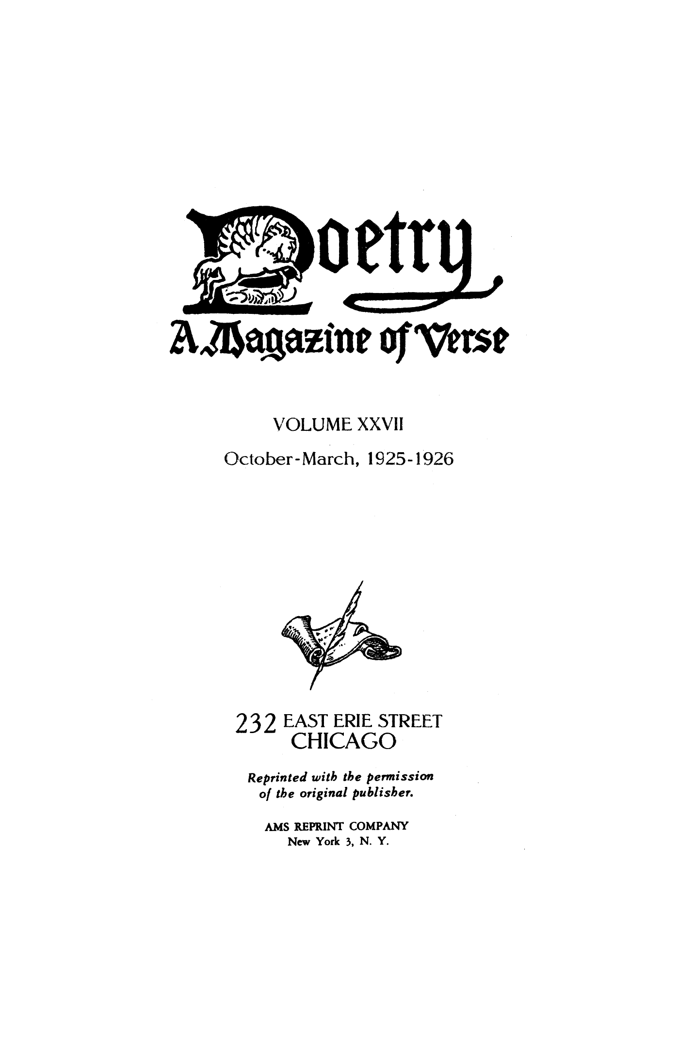 Poetry Magazine Archive Page