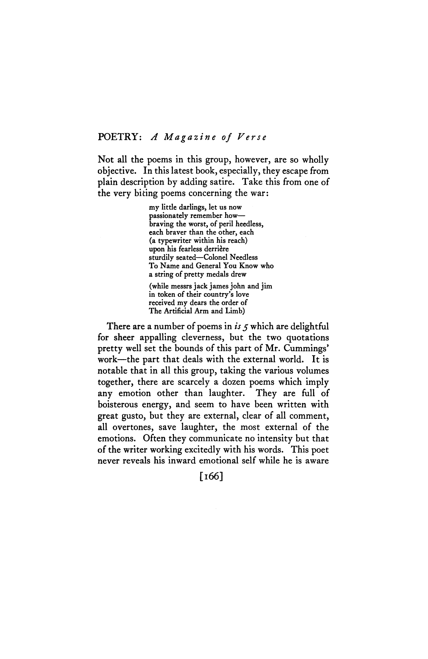 The Poetry of E. E. Cummings