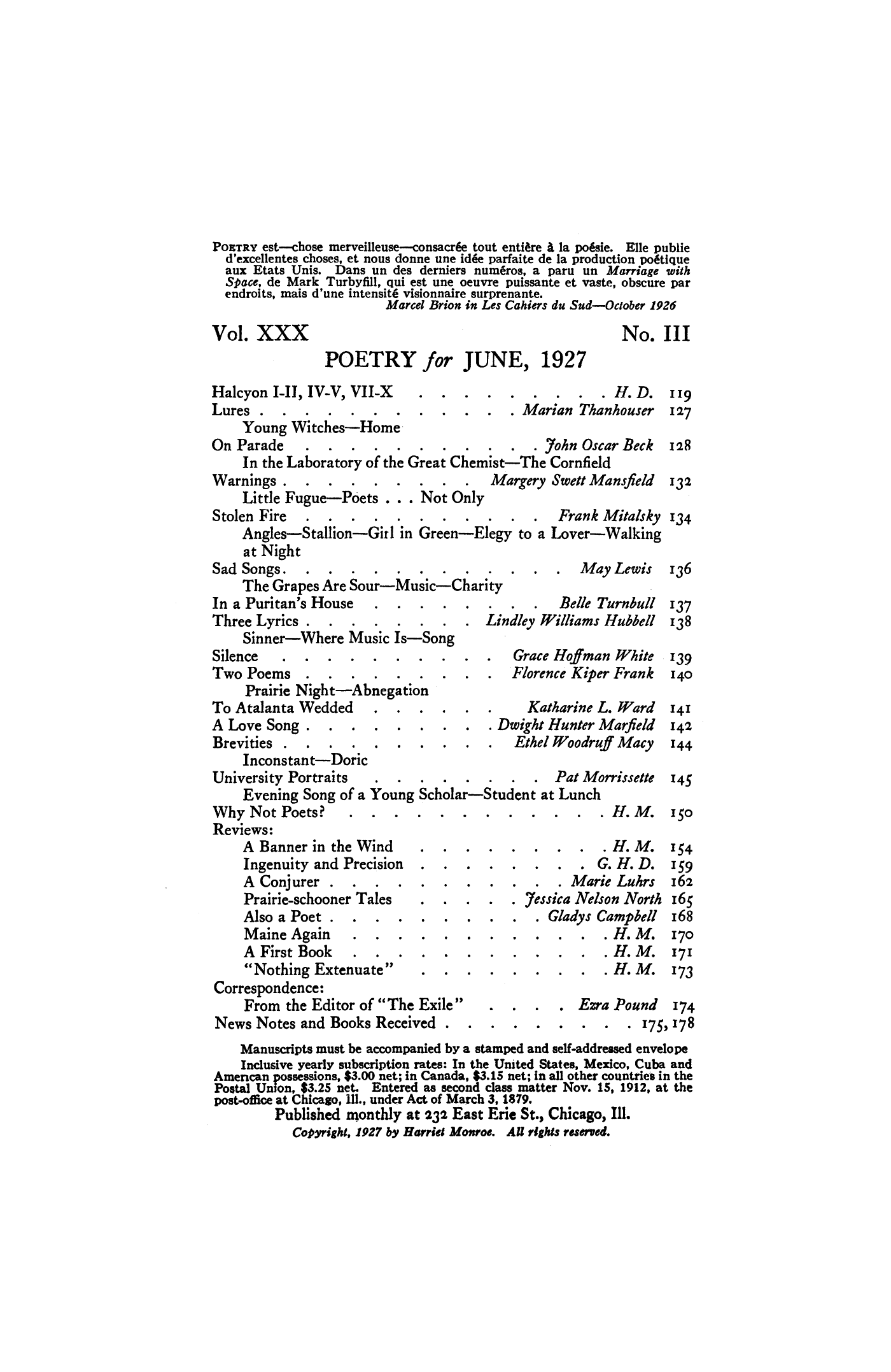 Poetry Magazine Archive Page
