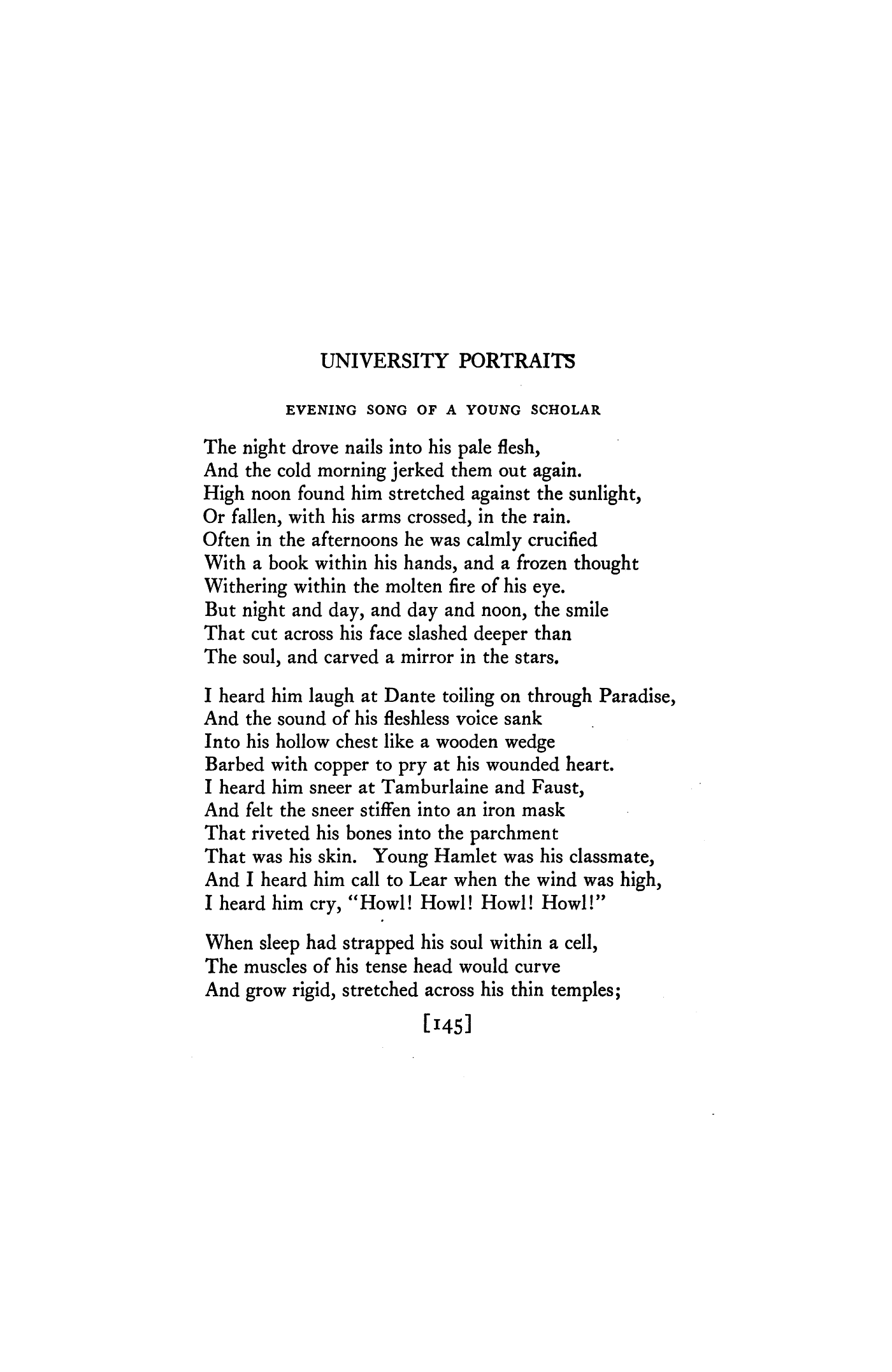 Evening Song of a Young Scholar