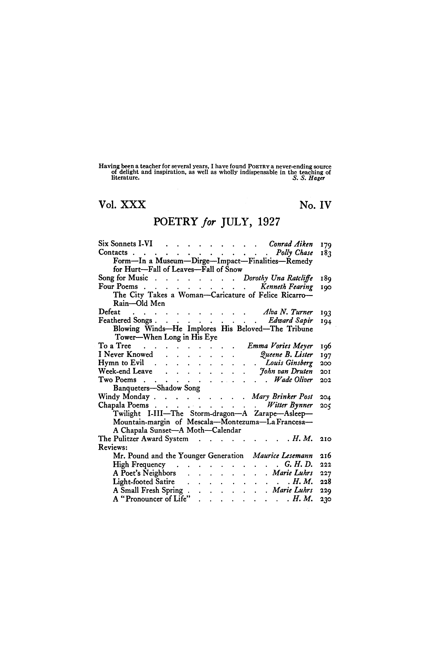 Poetry Magazine Archive Page