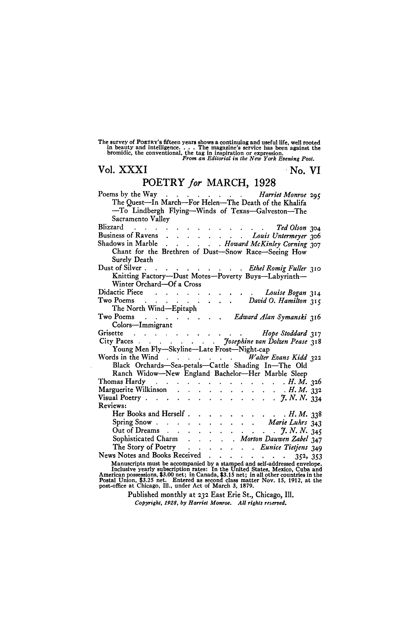 Poetry Magazine Archive Page
