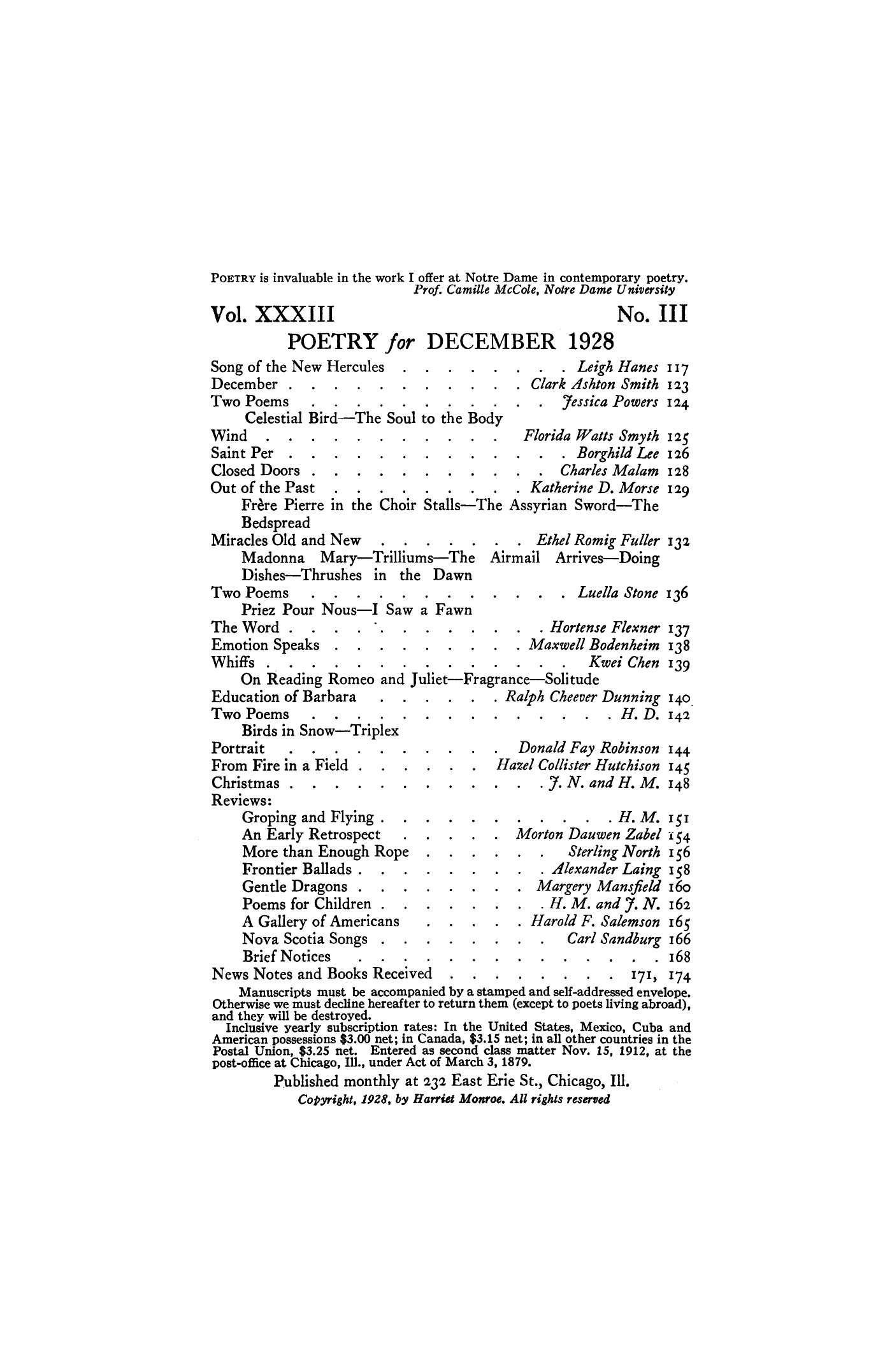 Poetry Magazine Archive Page