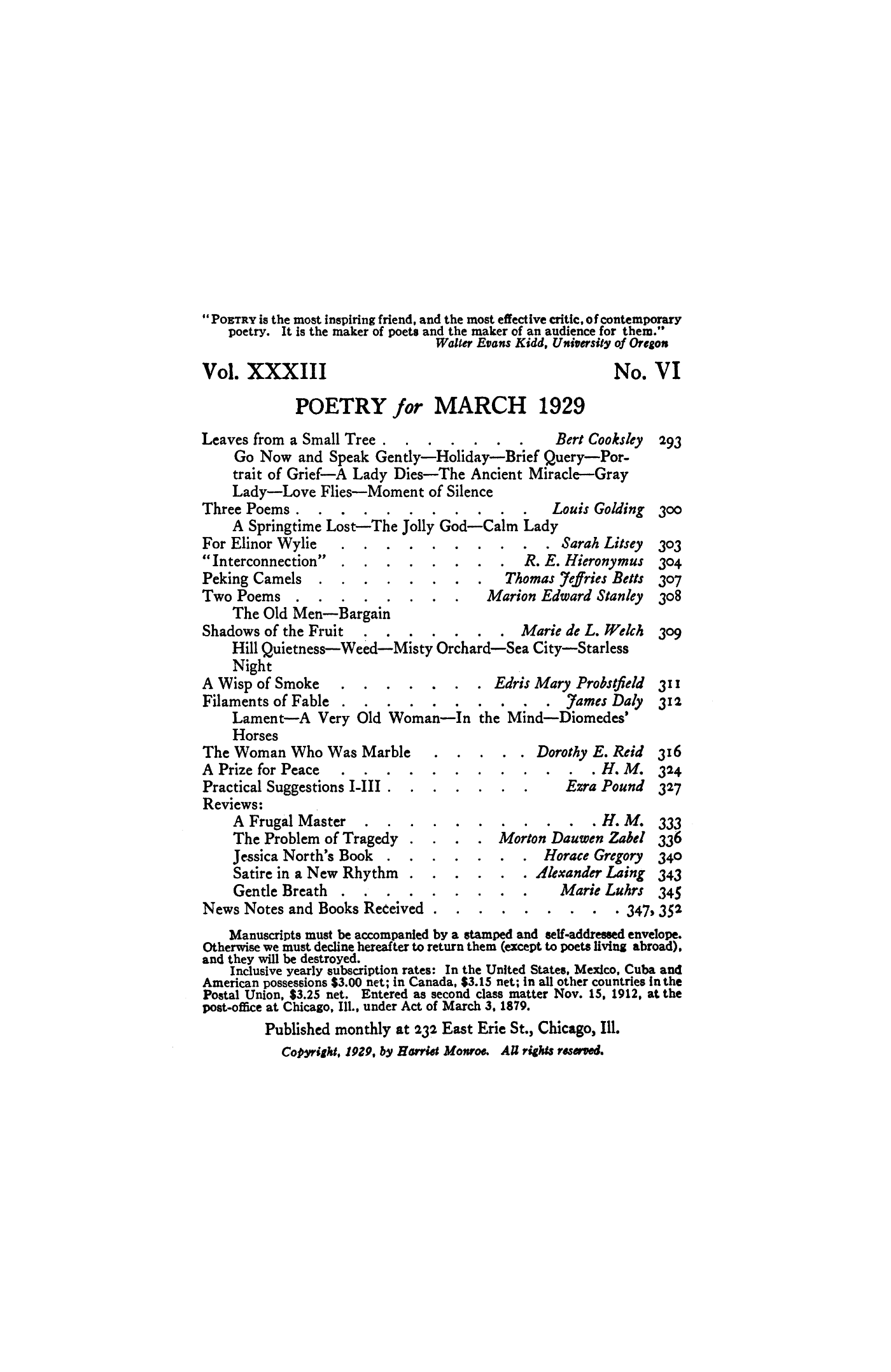 Poetry Magazine Archive Page