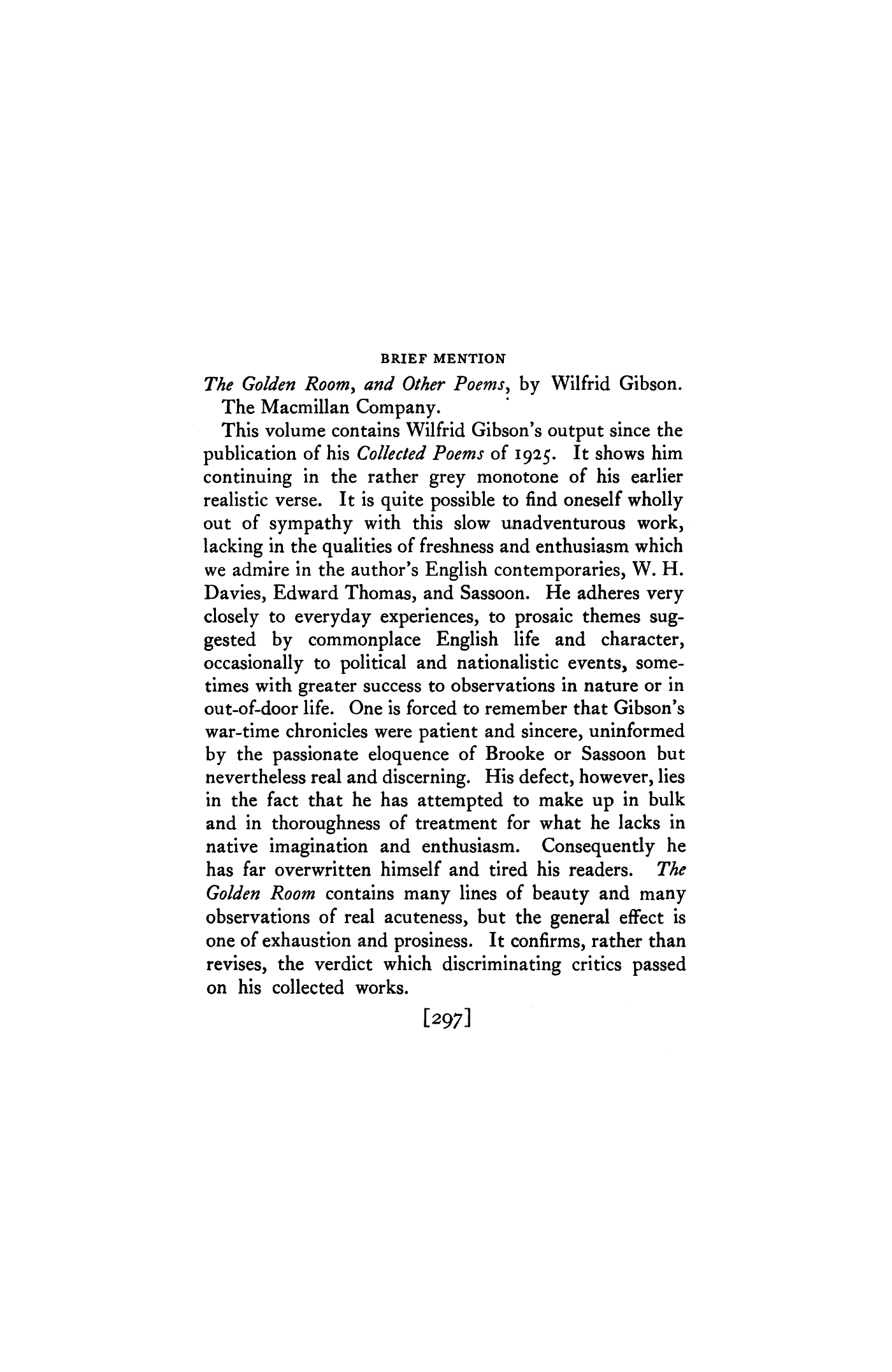 The Golden Room, and Other Poems by Wilfrid Gibson (p. 297)