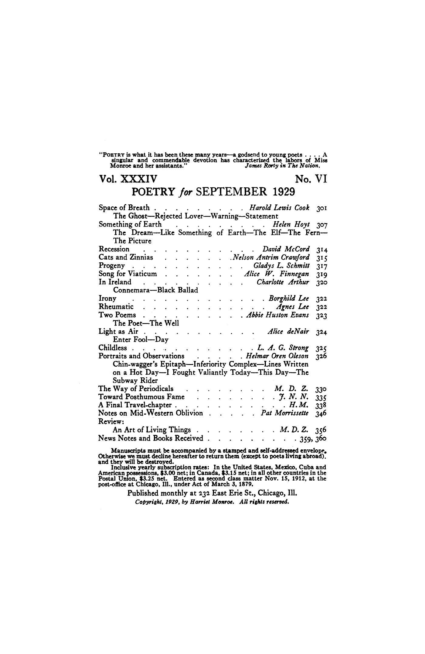 Poetry Magazine Archive Page