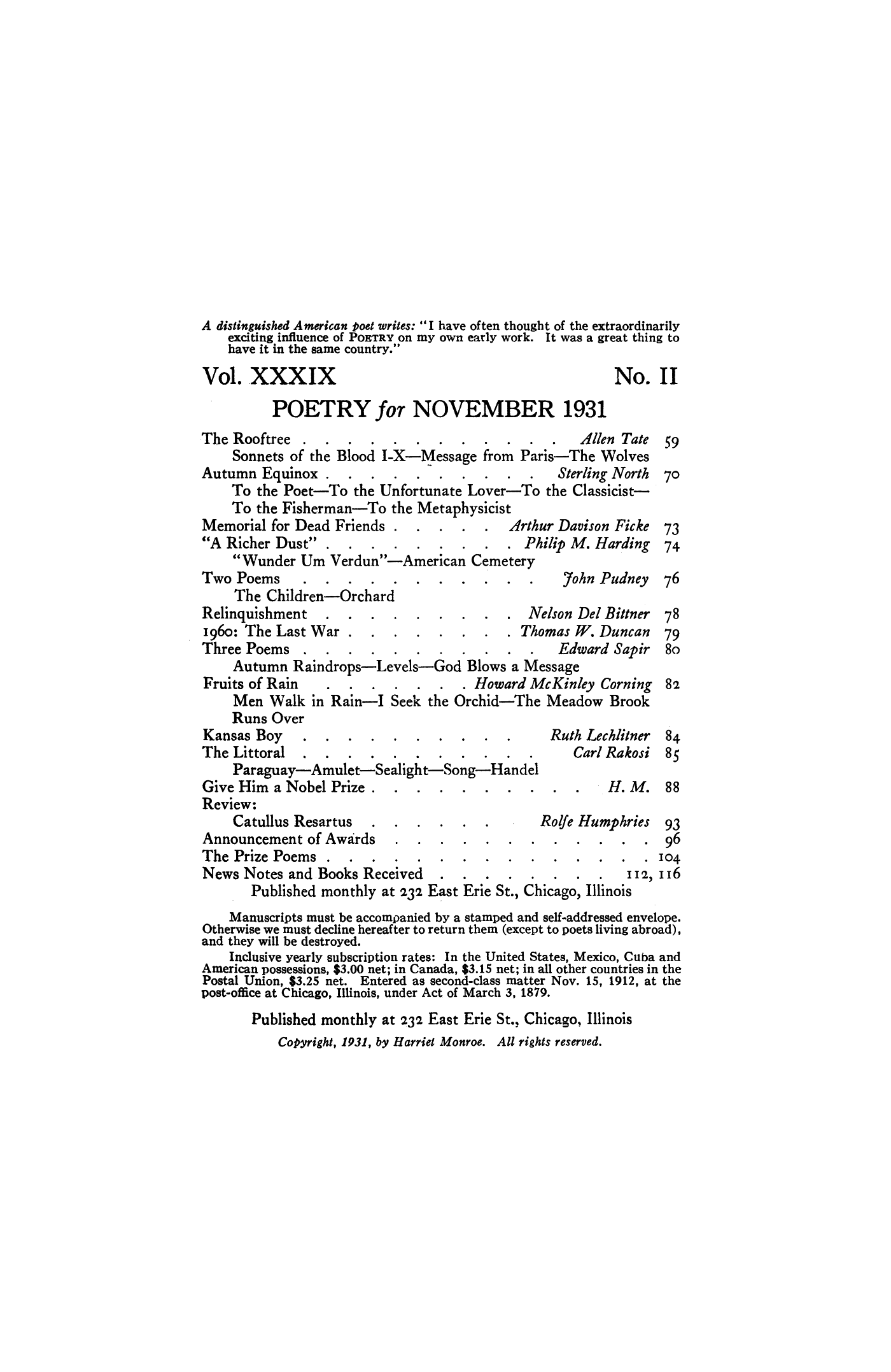 Poetry Magazine Archive Page