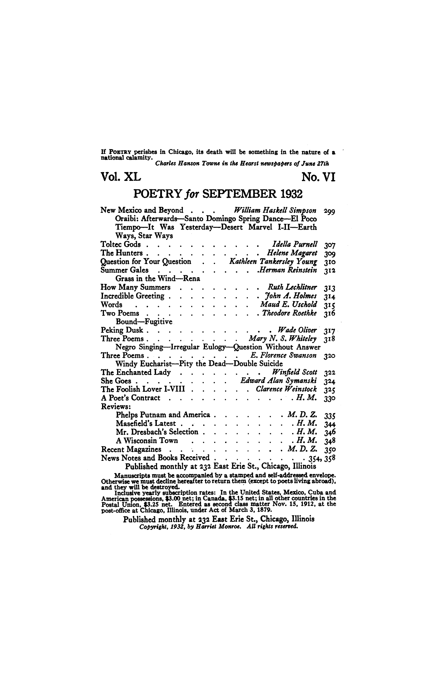 Poetry Magazine Archive Page