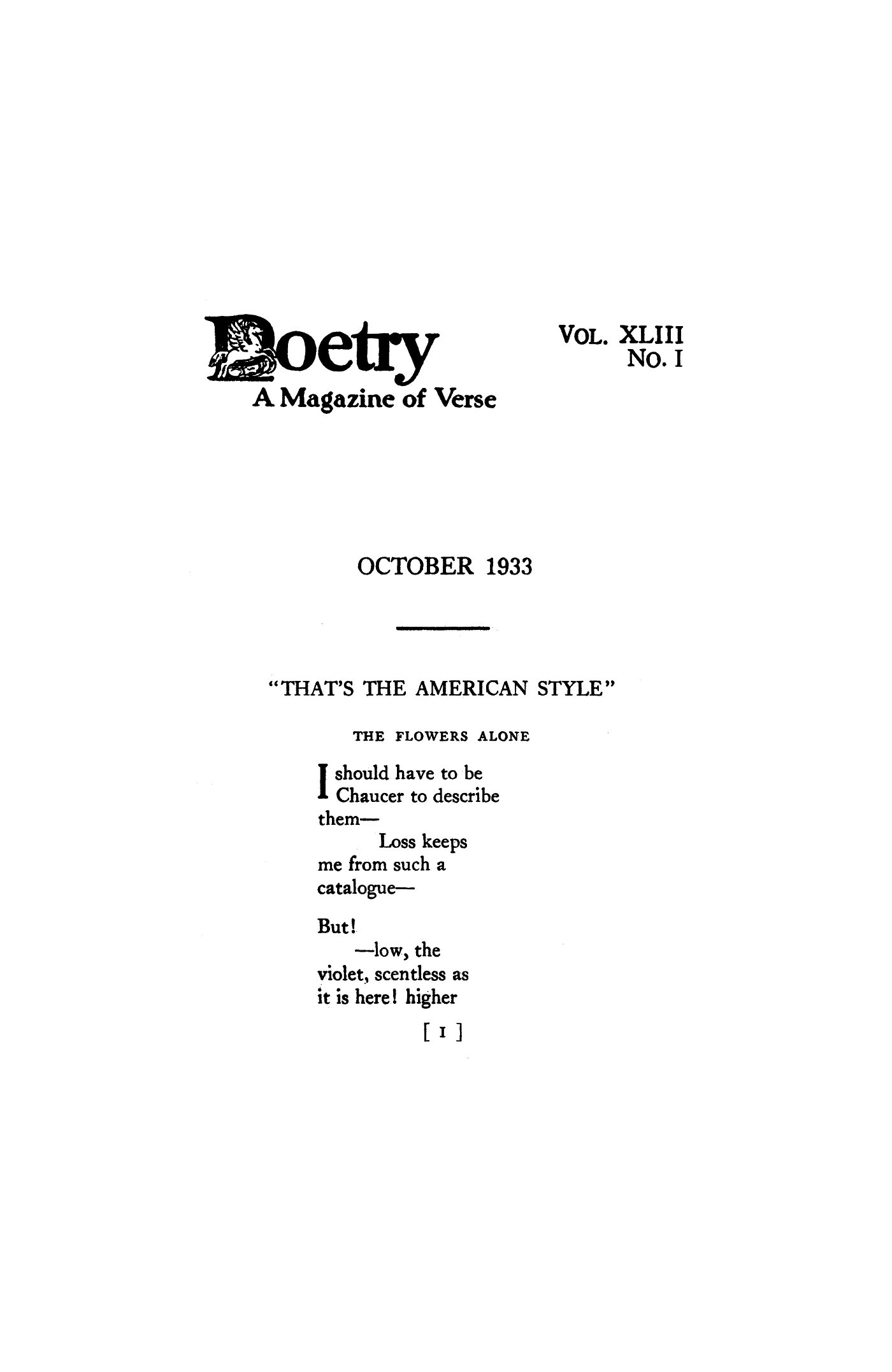 The Flowers Alone William Carlos Williams Poetry Magazine