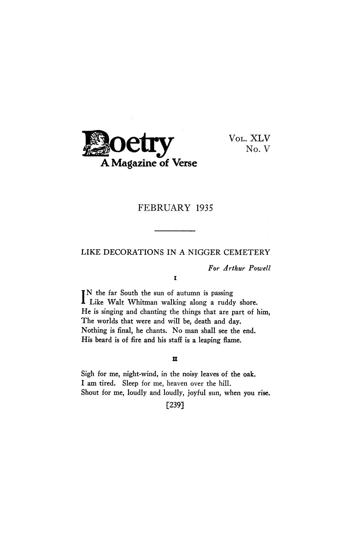 Poetry Magazine Archive Page