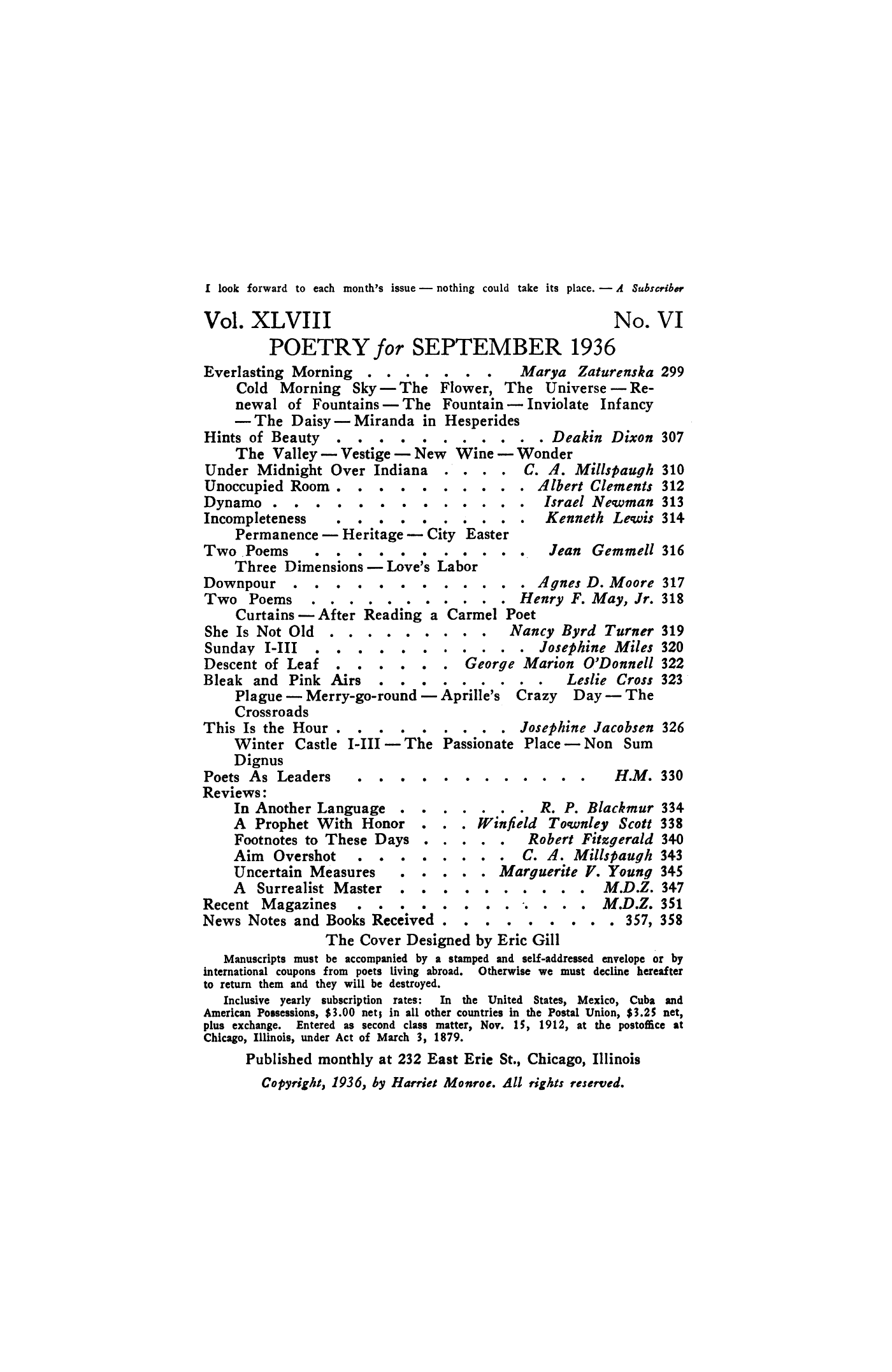 Poetry Magazine Archive Page