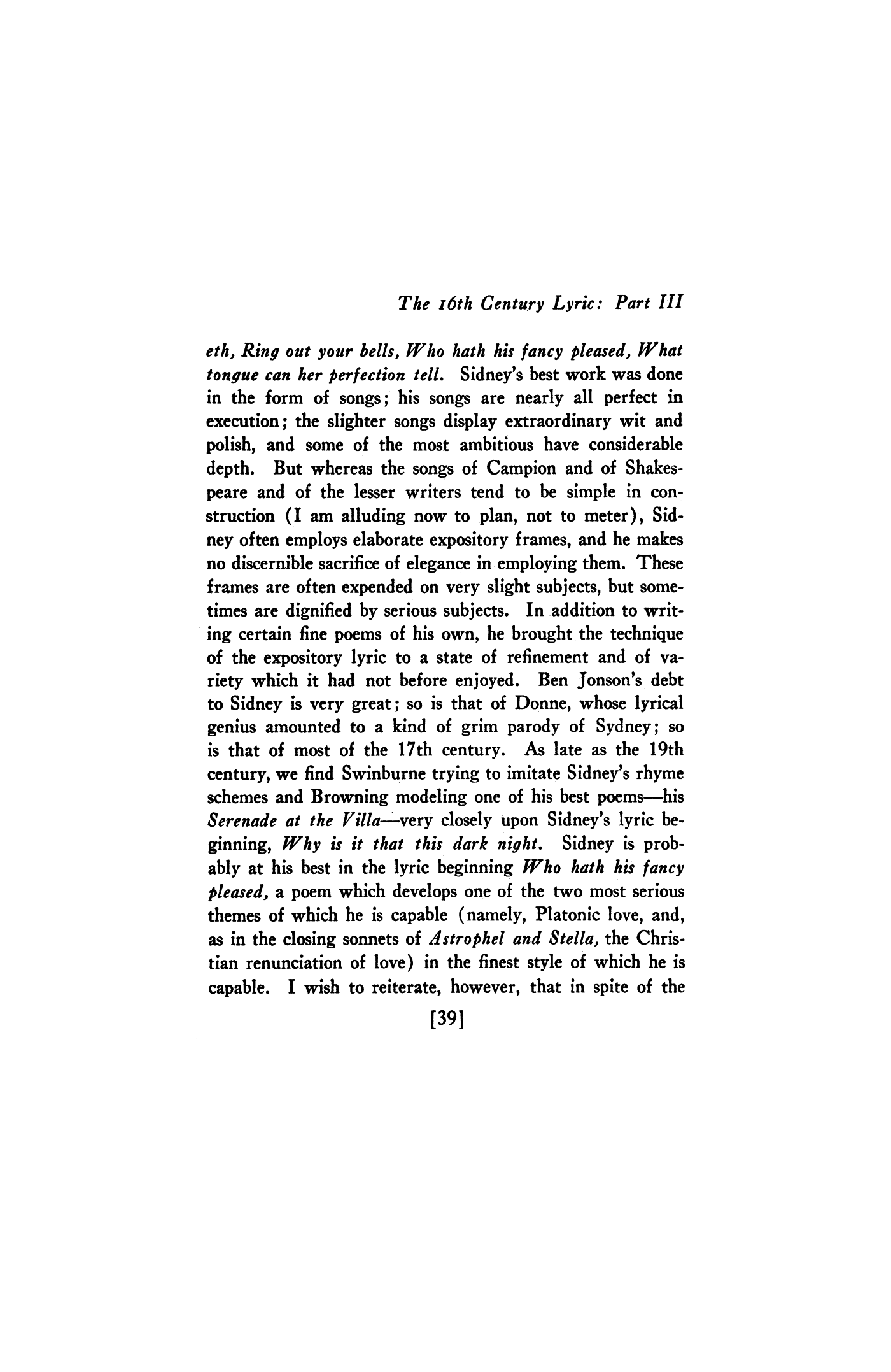 The 16th Century Lyric in England: A Critical and Historical Reinterpretation: Part III