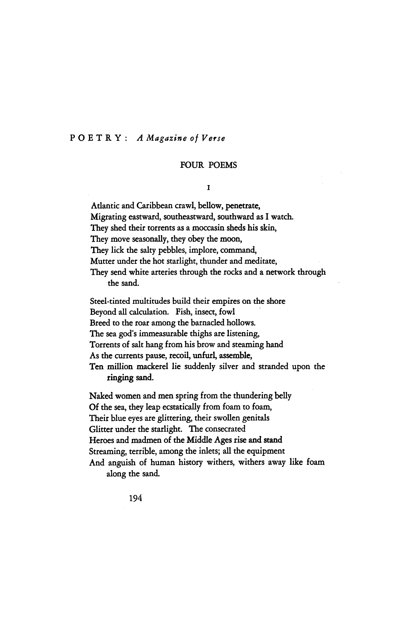 Four Poems