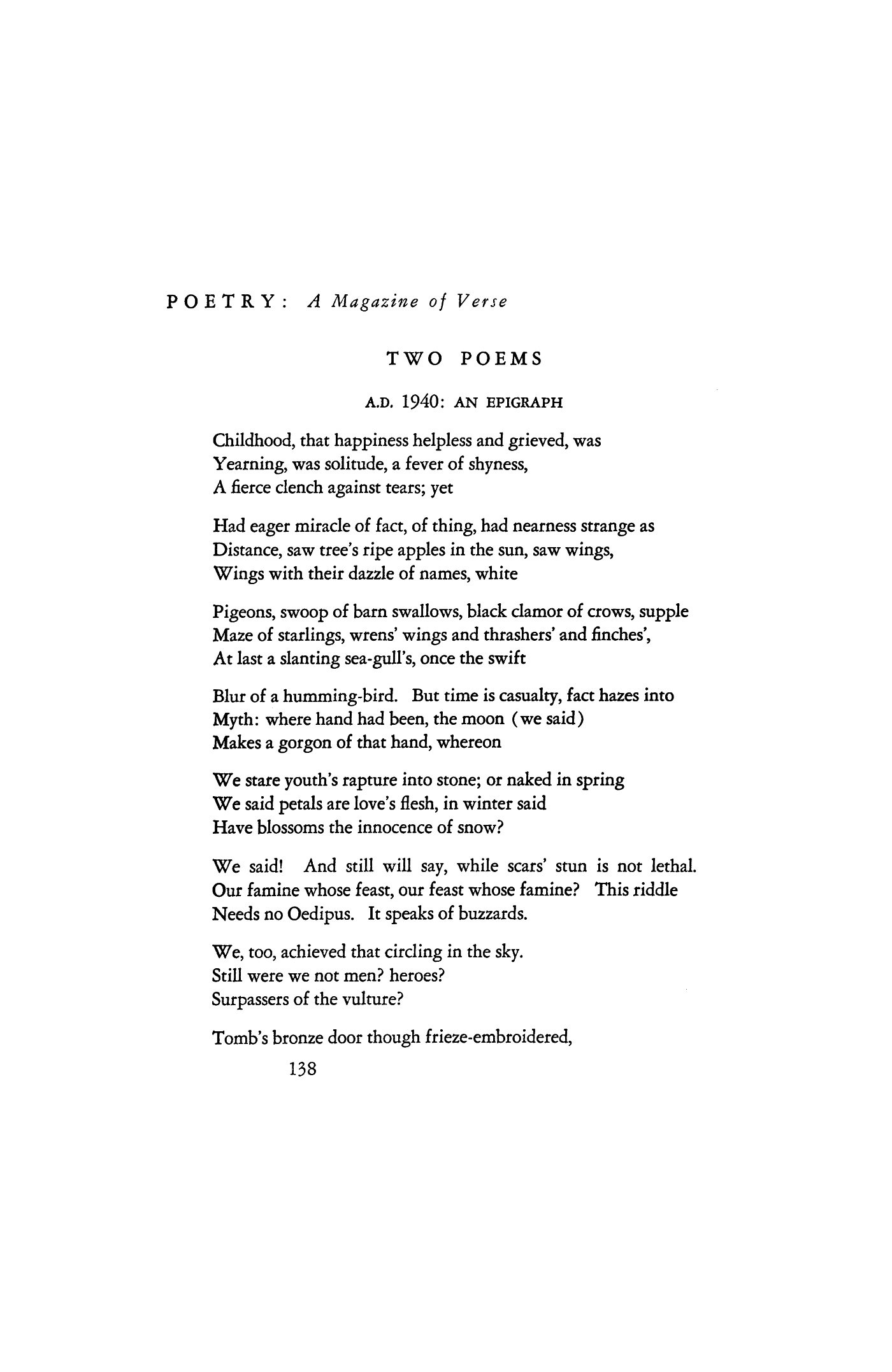 A.D. 1940: An Epigraph