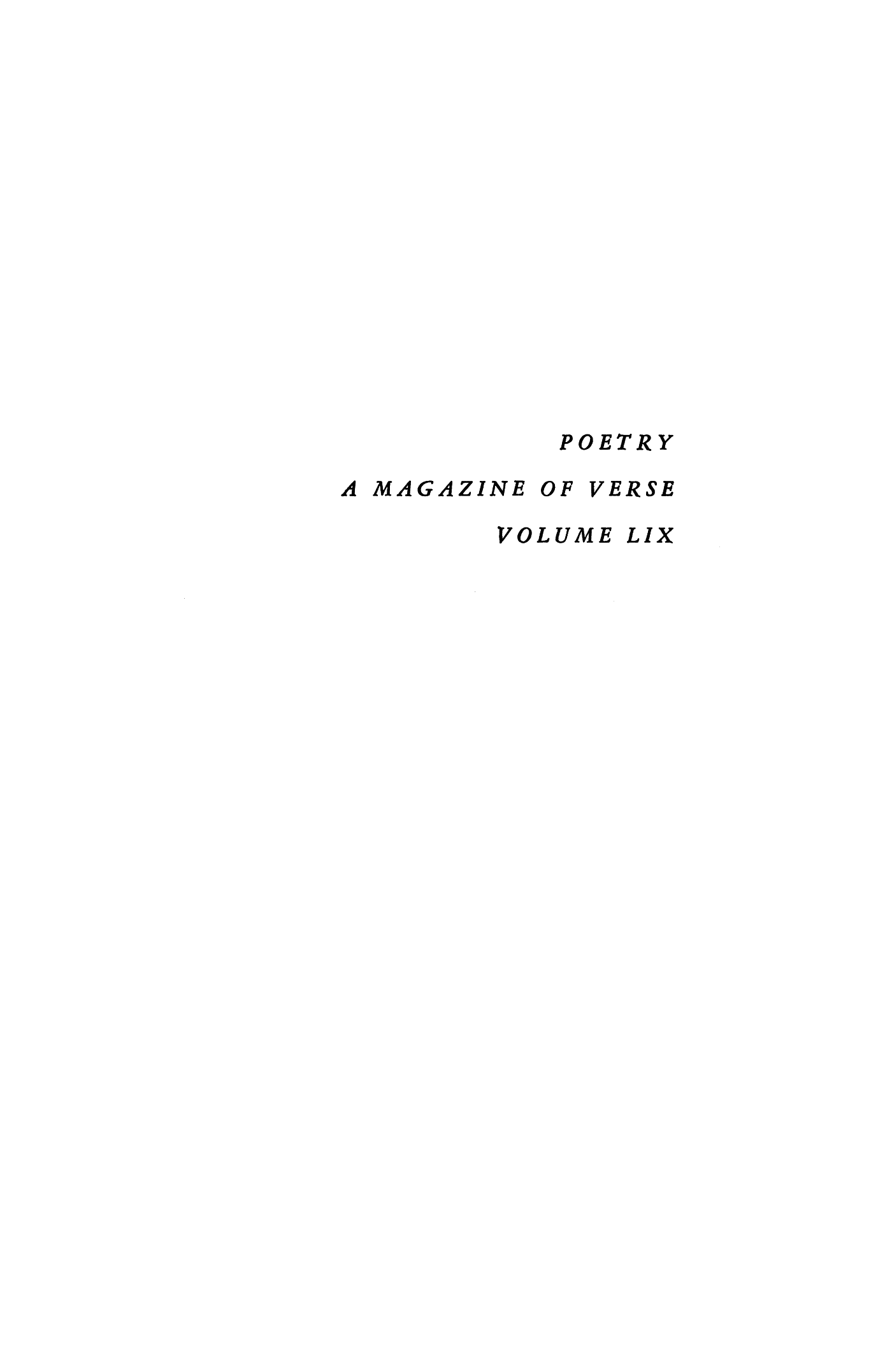 Poetry Magazine Archive Page