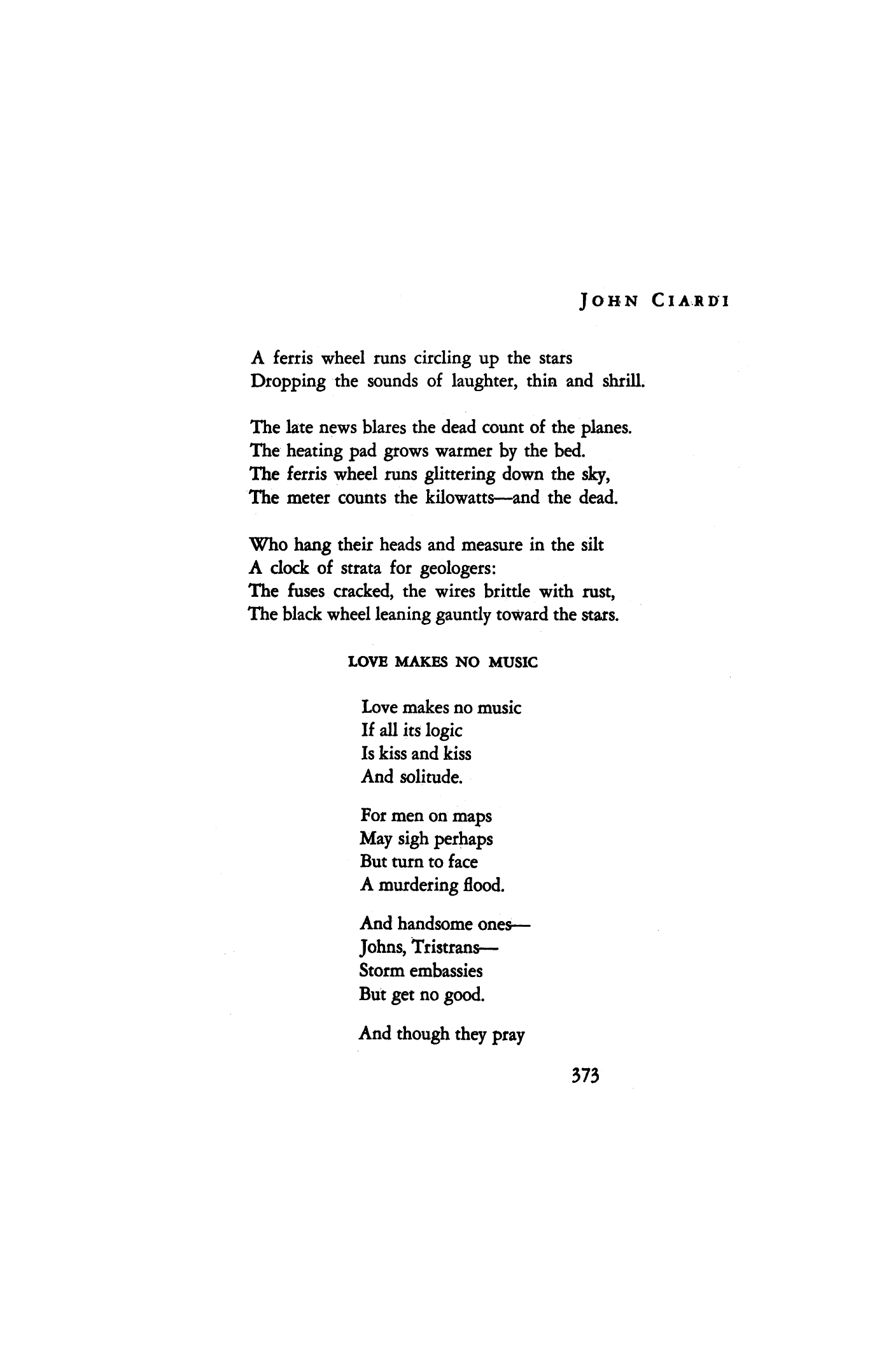 Poem from a Hired Room