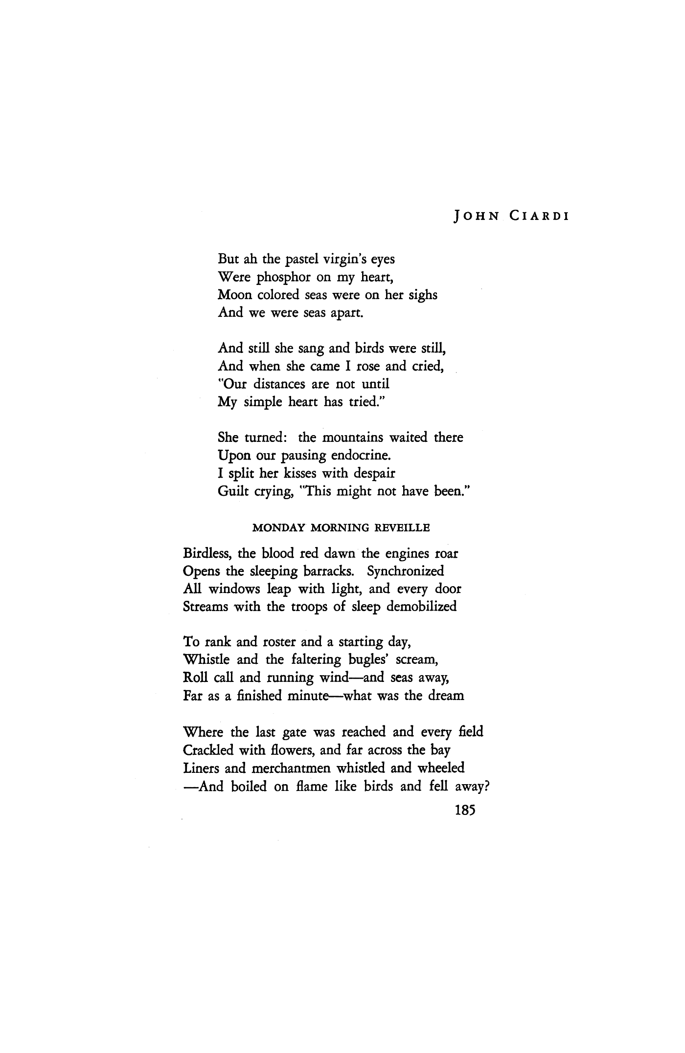 Vagary of the Simple Heart by John Ciardi | Monday… | Poetry Magazine