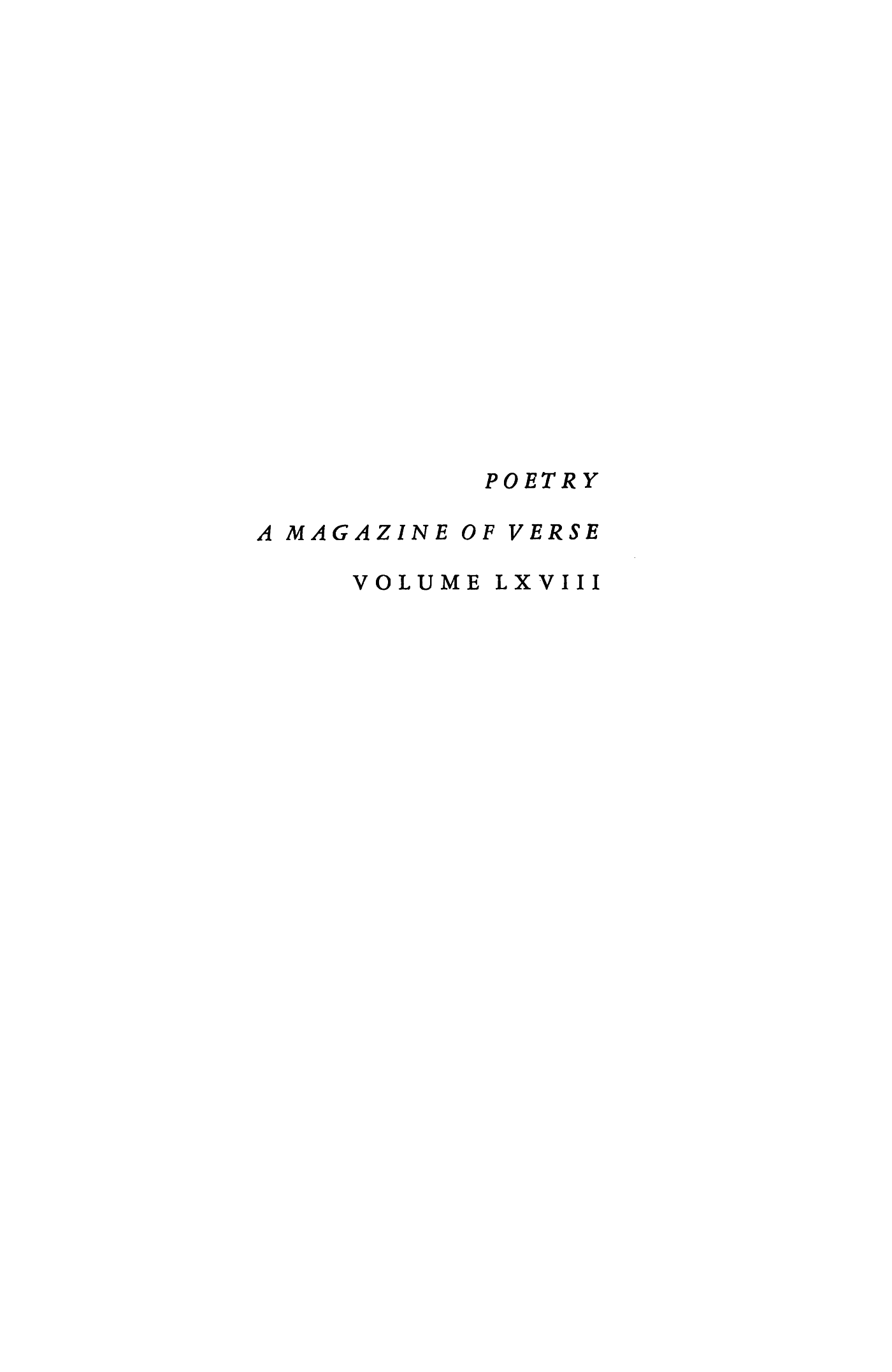 Poetry Magazine Archive Page