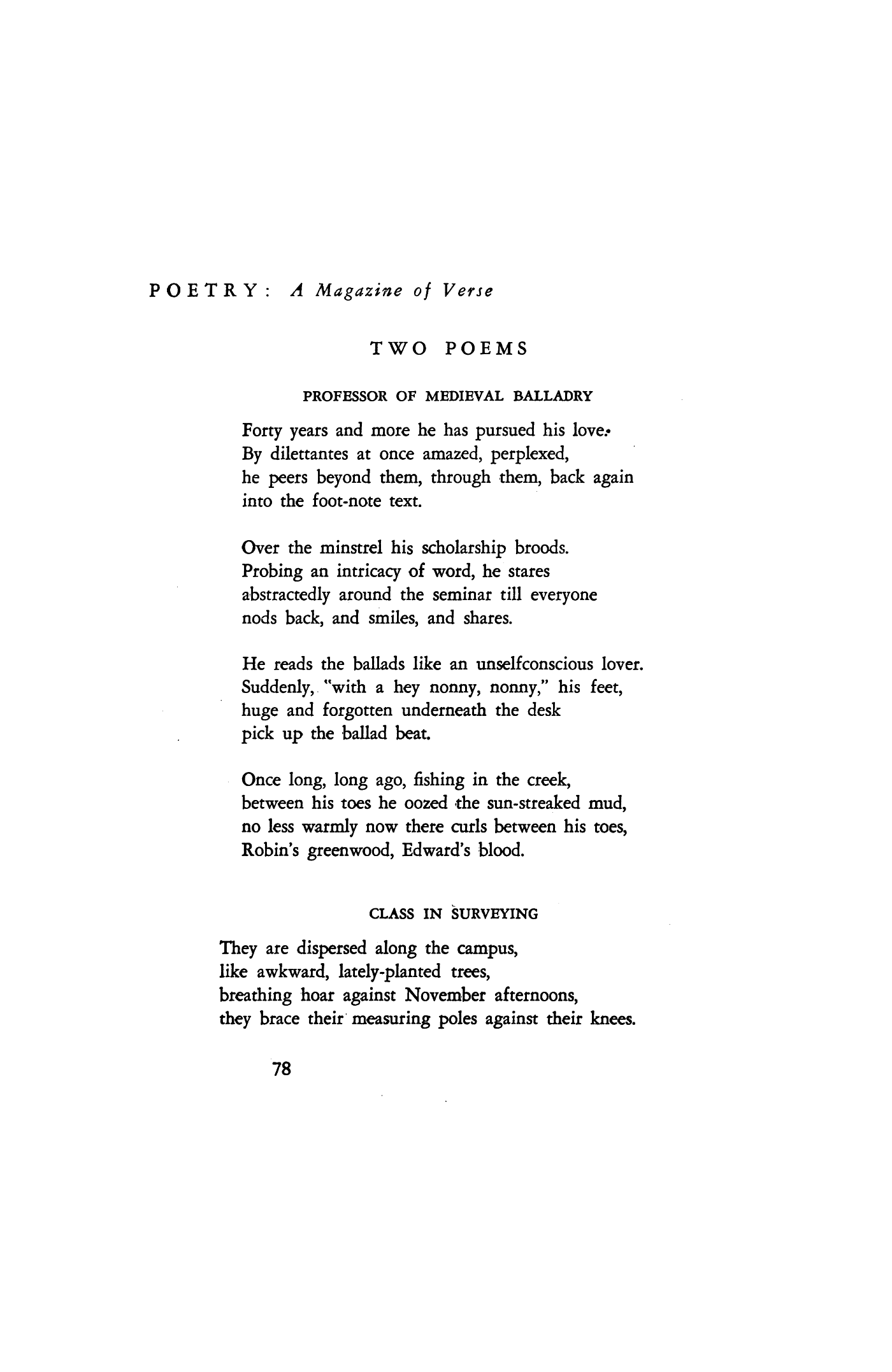 the professor poem