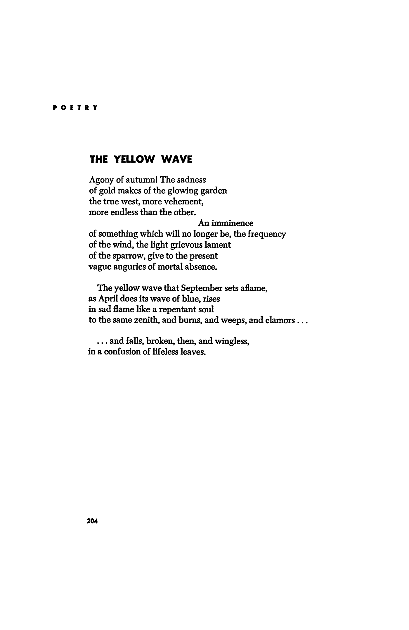 The Yellow Wave