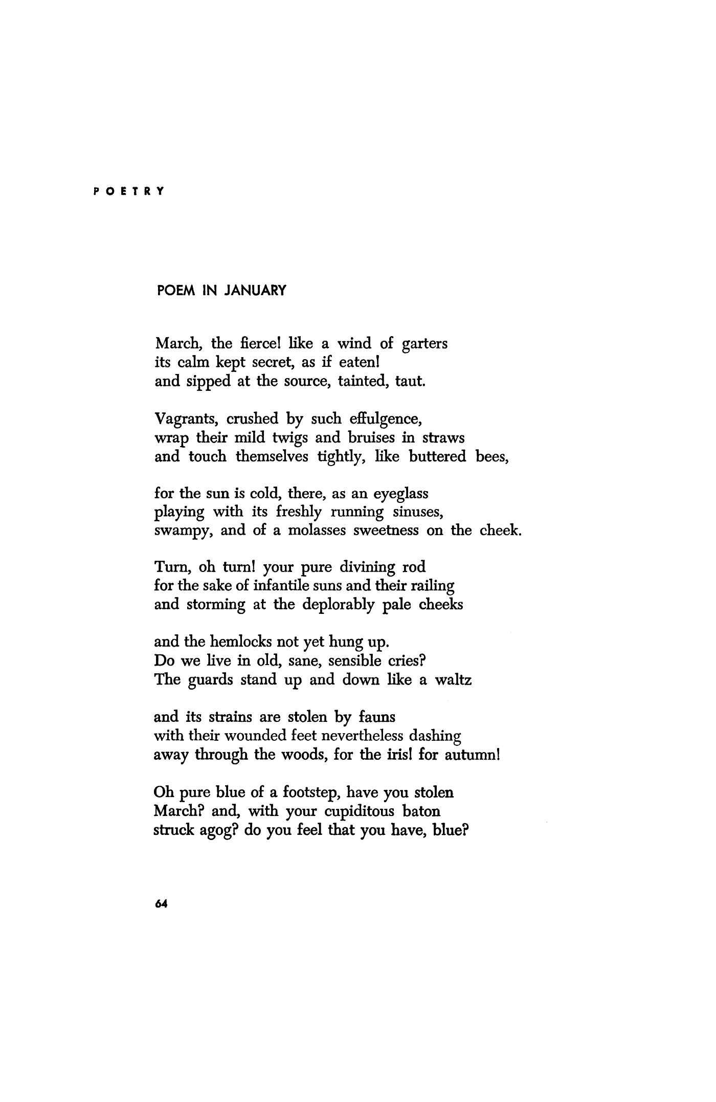 Poem in January