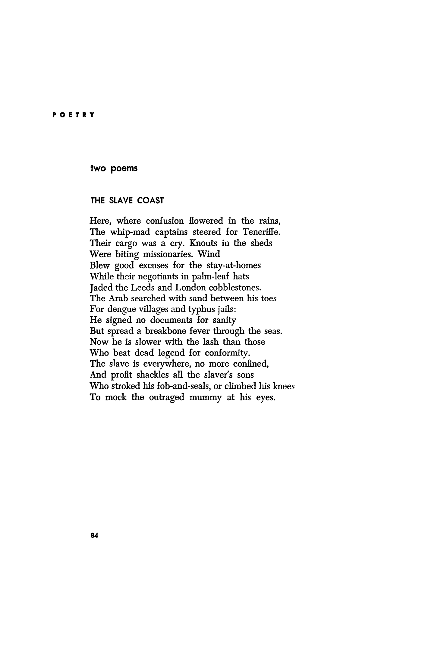 slavery poems