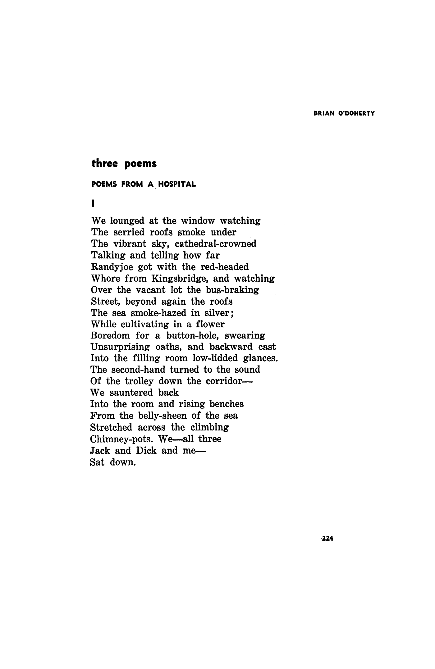 Poems from a Hospital